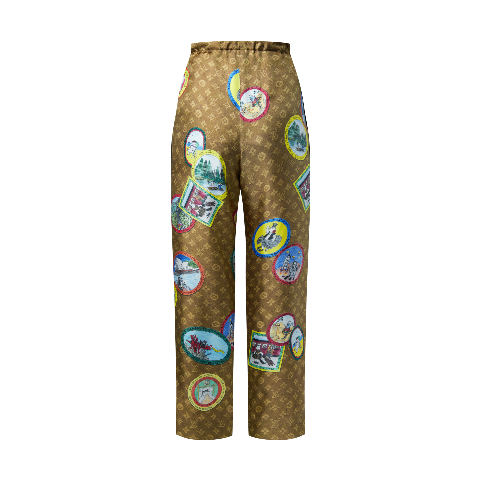 Pantaloni morbidi con motivo Monogram Cat Stamp  Donna Abbigliamento Pantaloni | LOUIS VUITTON (Zoom prodotto)