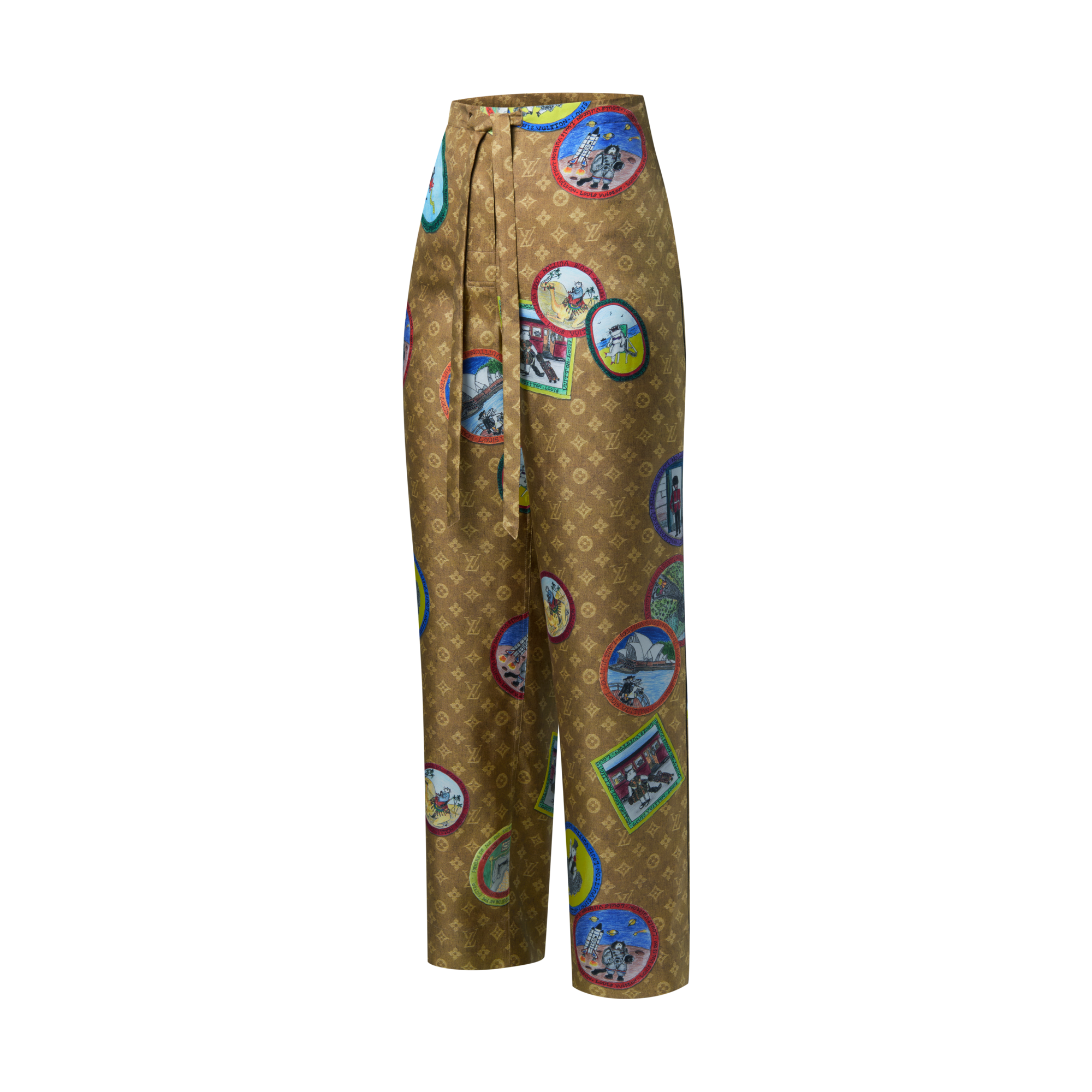 Pantaloni morbidi con motivo Monogram Cat Stamp  Donna Abbigliamento Pantaloni | LOUIS VUITTON (Zoom prodotto)