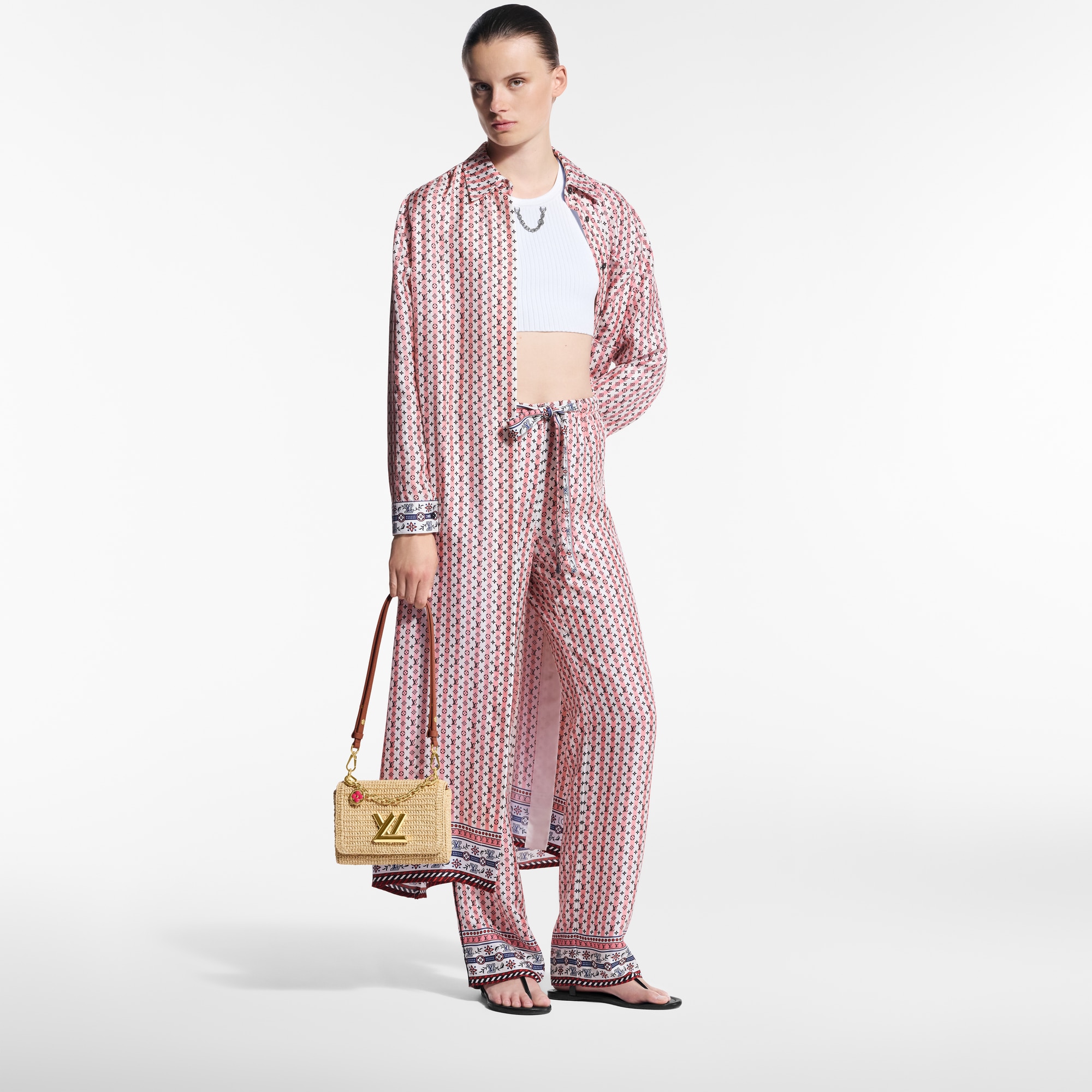 Pantaloni morbidi con stampa Scarf  Donna Abbigliamento Pantaloni | LOUIS VUITTON (Zoom prodotto)