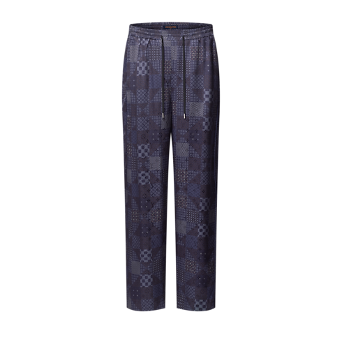 Pantaloni morbidi in misto seta con motivo Damier Uomo Abbigliamento Tutti i Capi di Abbigliamento | LOUIS VUITTON (Zoom prodotto)