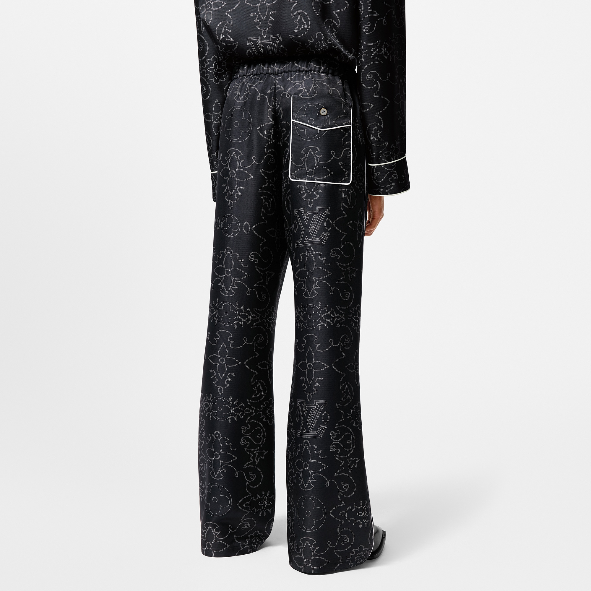 Pantaloni morbidi in seta stampata  Uomo Abbigliamento Pantaloni | LOUIS VUITTON (Zoom prodotto)