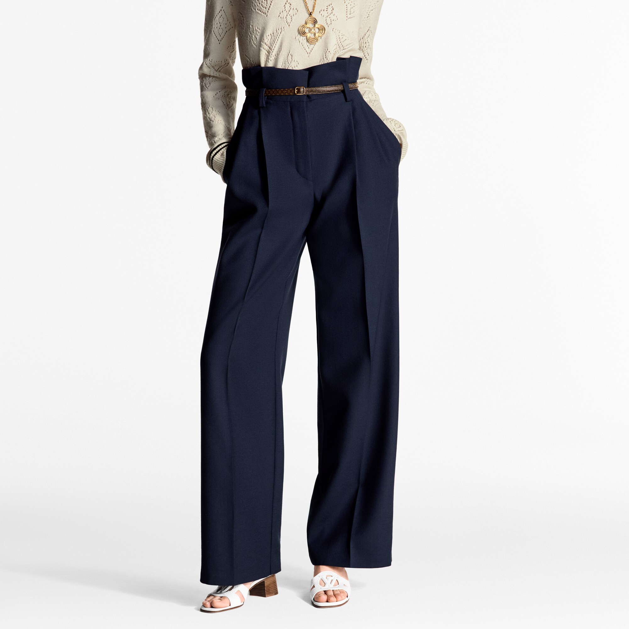 Pantaloni sartoriali con vita a sacchetto  Donna Abbigliamento Pantaloni | LOUIS VUITTON (Zoom prodotto)
