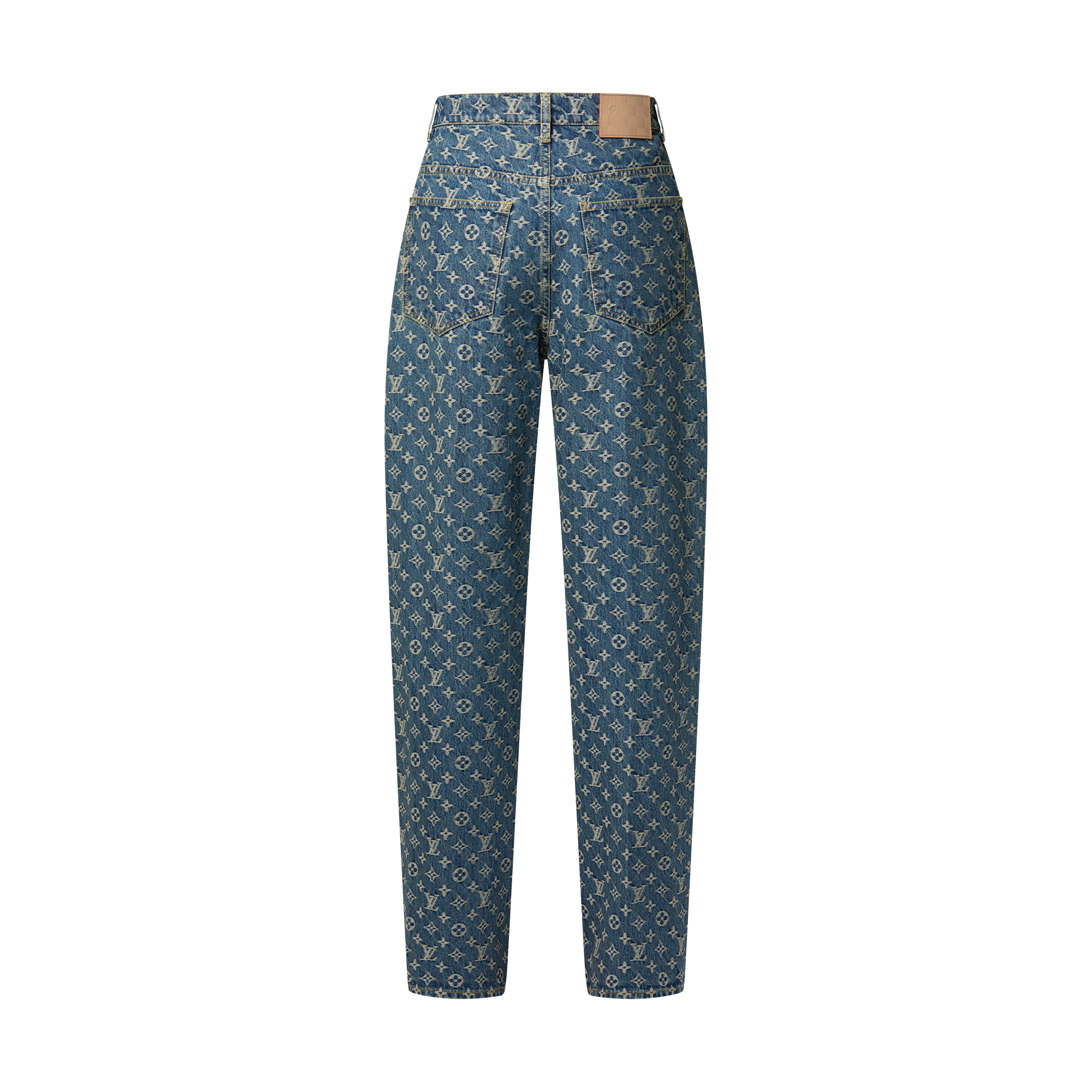 Pantaloni sartoriali in denim con motivo Monogram  Uomo Abbigliamento Collezione Denim | LOUIS VUITTON (Zoom prodotto)