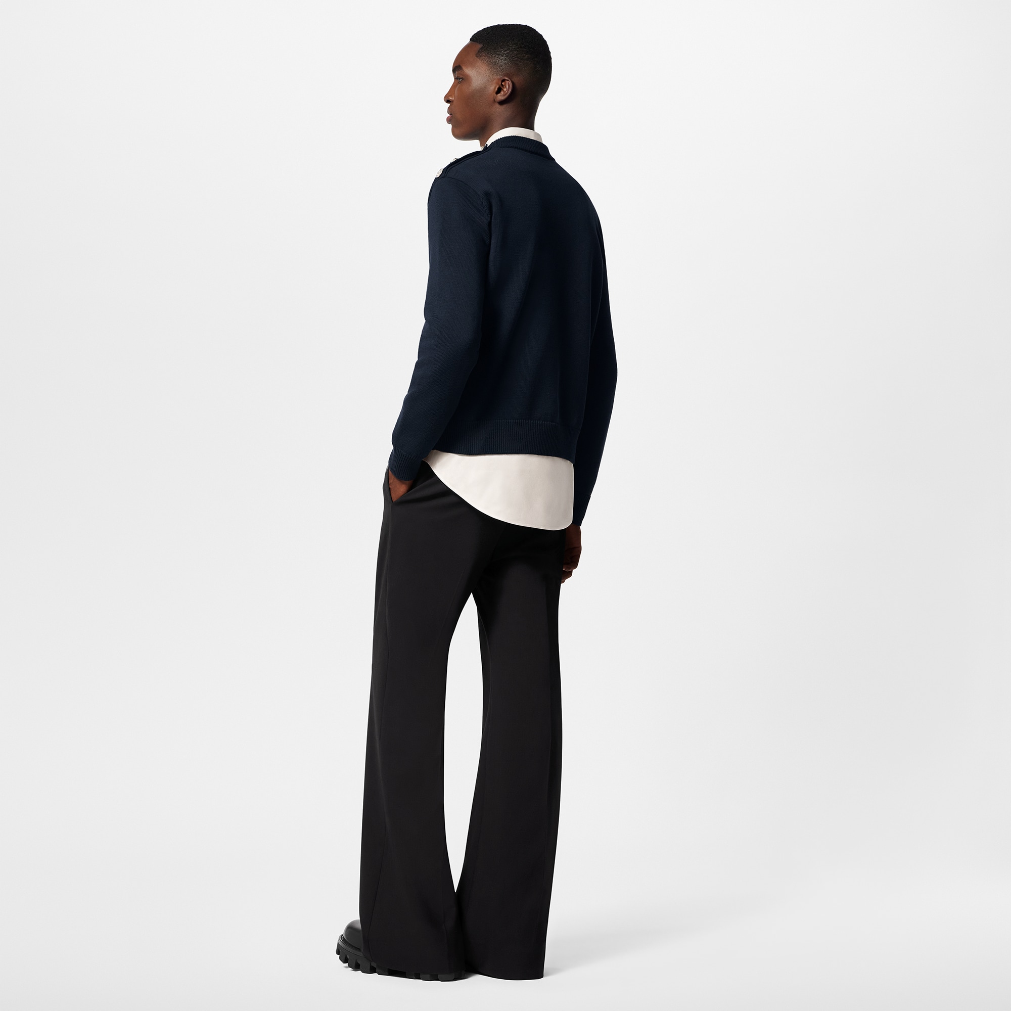 Pantaloni sartoriali svasati in lana  Uomo Abbigliamento Pantaloni | LOUIS VUITTON (Zoom prodotto)