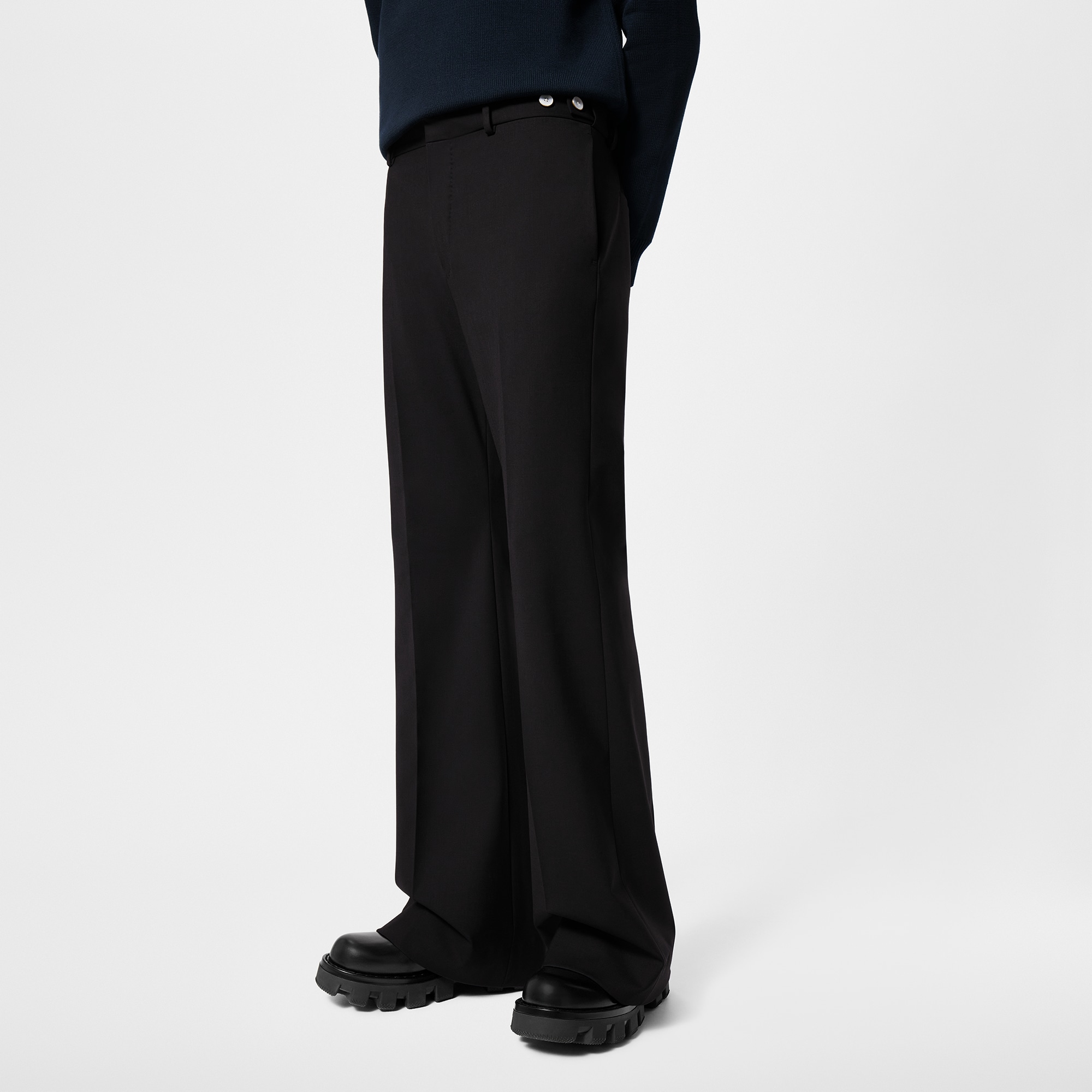 Pantaloni sartoriali svasati in lana  Uomo Abbigliamento Pantaloni | LOUIS VUITTON (Zoom prodotto)