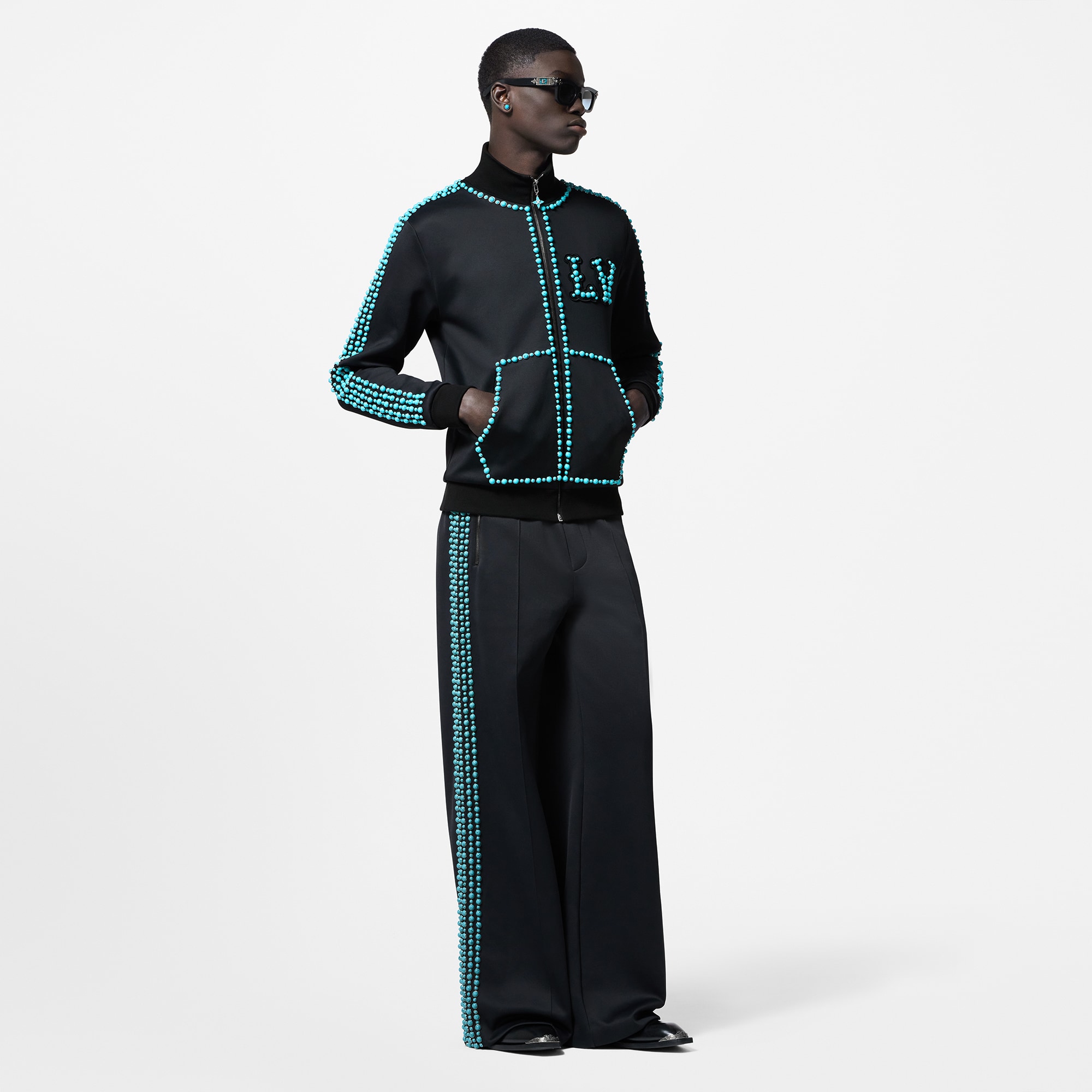 Pantaloni sportivi in cotone con decori  Uomo Abbigliamento Pantaloni | LOUIS VUITTON (Zoom prodotto)