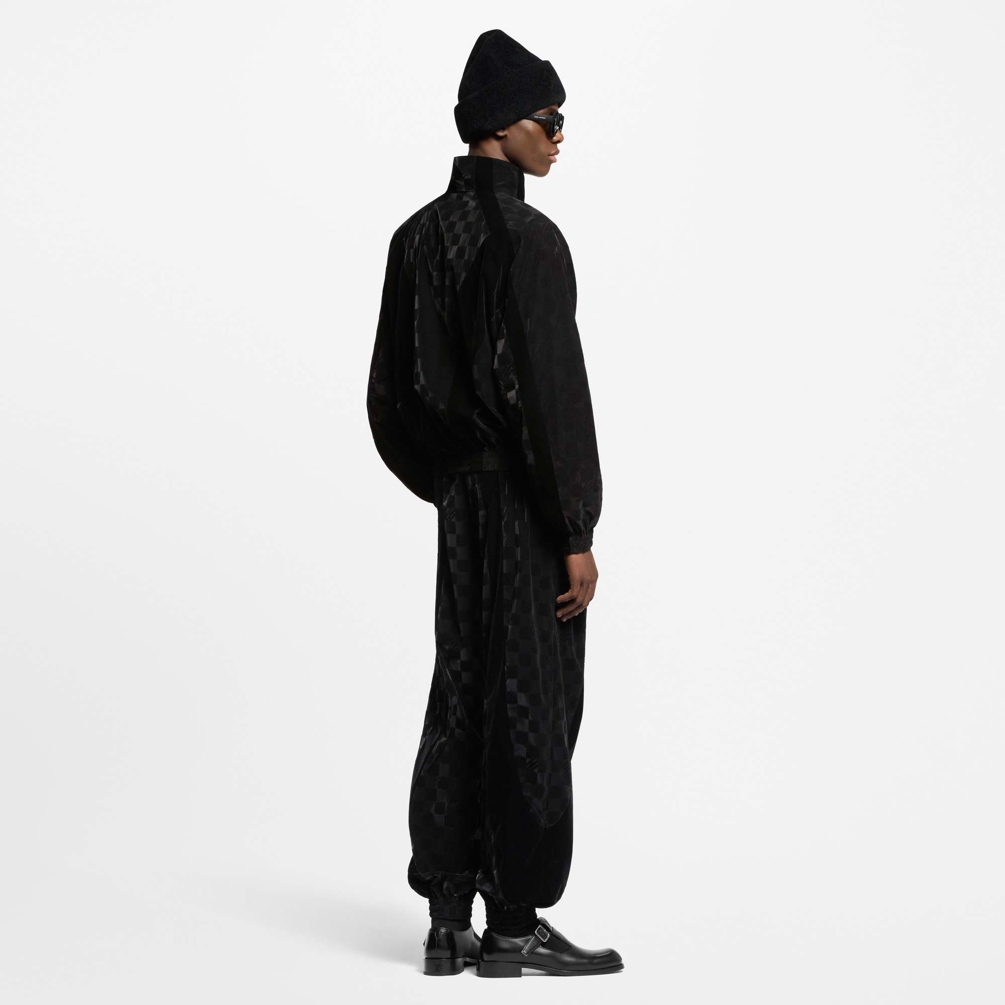 Pantaloni sportivi in tessuto tecnico con motivo Damier floccato  Uomo Abbigliamento Pantaloni | LOUIS VUITTON (Zoom prodotto)