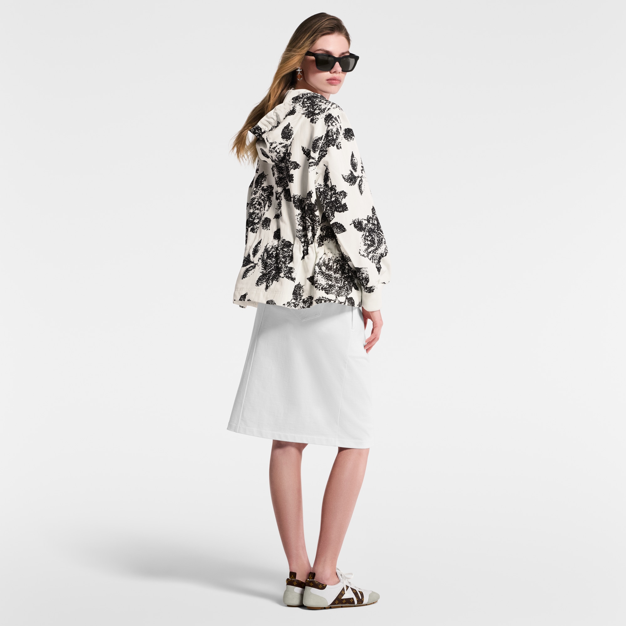 Parka con stampa a fiori e cappuccio  Donna Abbigliamento Cappotti e Giacche | LOUIS VUITTON (Zoom prodotto)