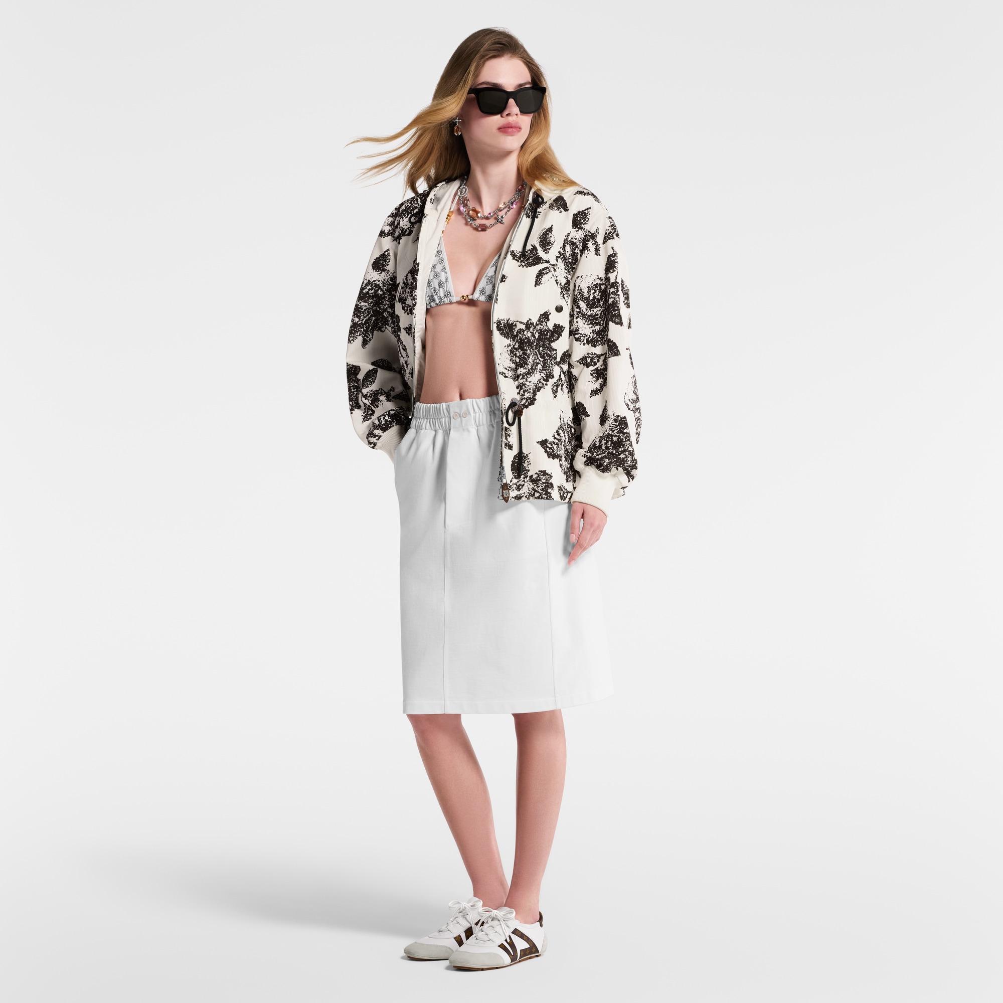 Parka con stampa a fiori e cappuccio  Donna Abbigliamento Cappotti e Giacche | LOUIS VUITTON (Zoom prodotto)