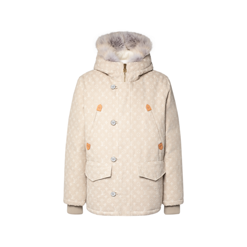 Parka imbottito in denim impermeabile con motivo Monogram Uomo Abbigliamento Tutti i Capi di Abbigliamento | LOUIS VUITTON (Zoom prodotto)