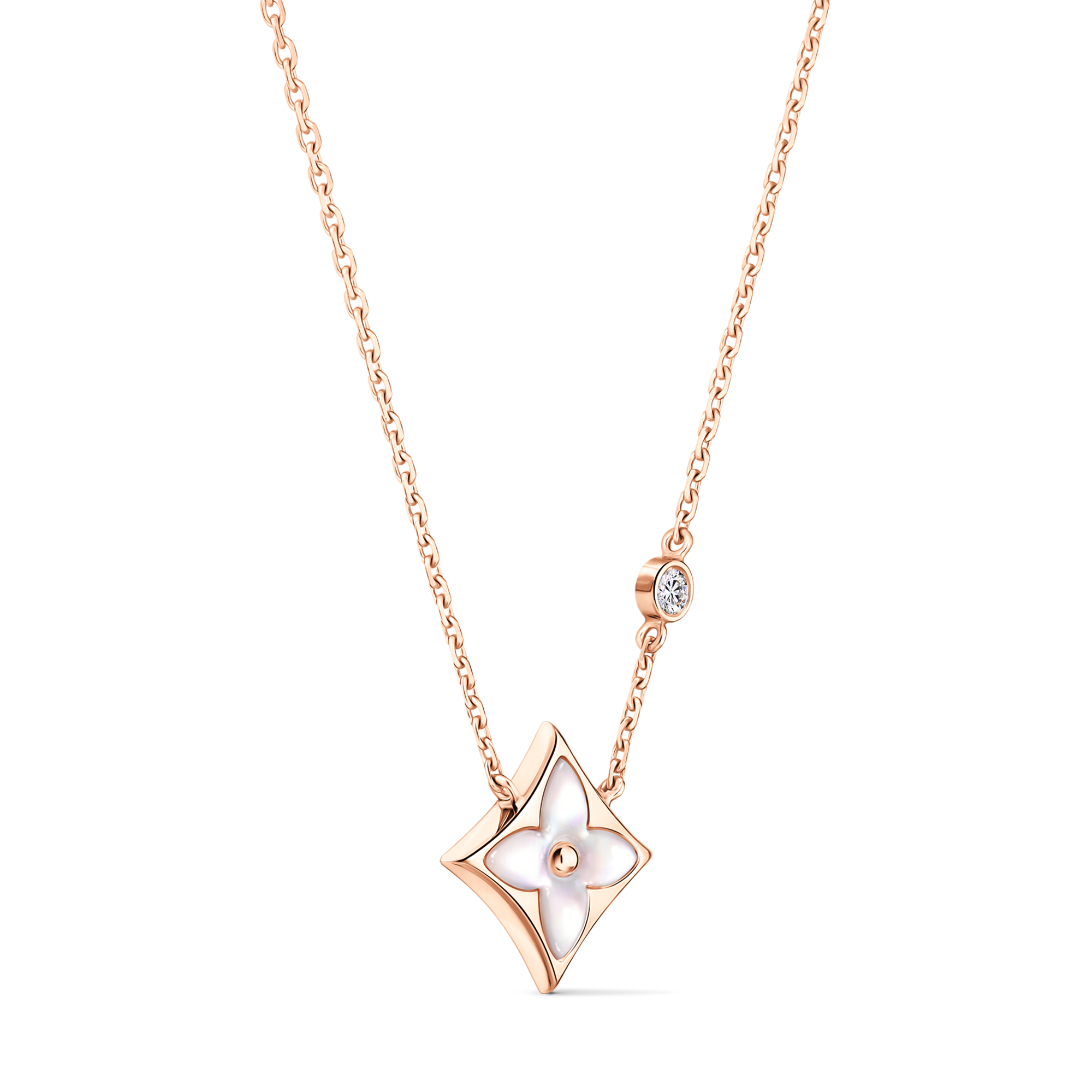 Pendente Color Blossom BB Star, oro rosa, madreperla bianca e diamante  Gioielli Categorie Collane e Ciondoli | LOUIS VUITTON (Zoom prodotto)