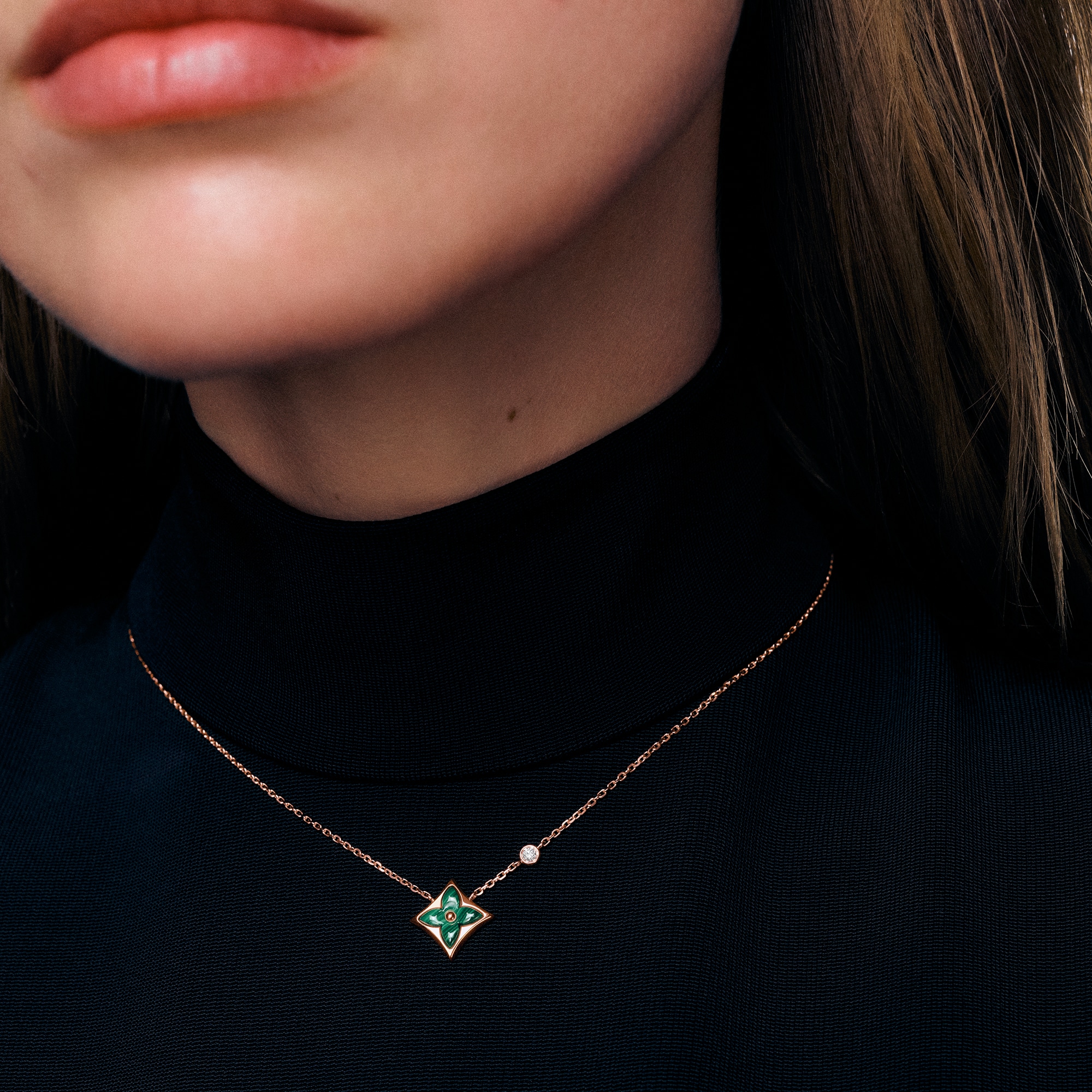Pendente Color Blossom BB Star, oro rosa, malachite e diamante  Gioielli Categorie Collane e Ciondoli | LOUIS VUITTON (Zoom prodotto)