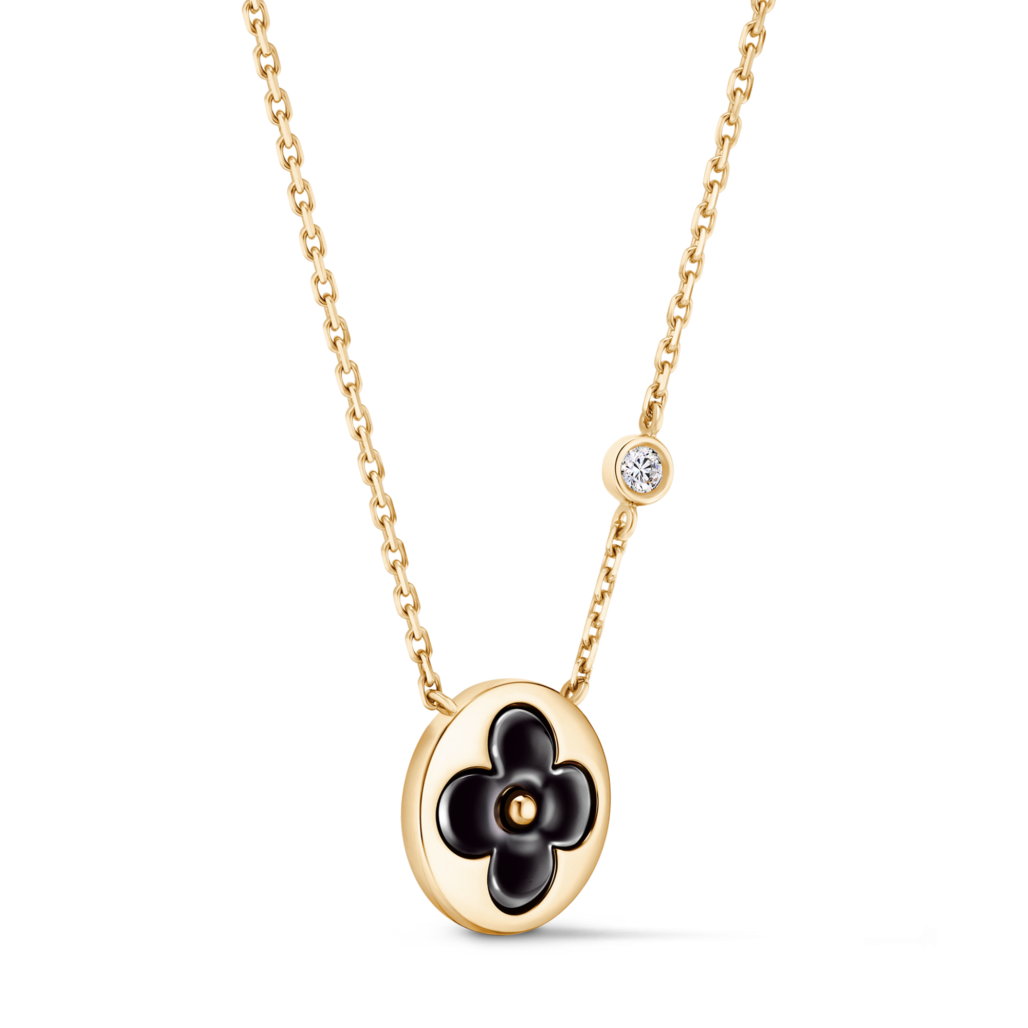 Pendente Color Blossom BB Sun, oro giallo, onice e diamante  Gioielli Categorie Collane e Ciondoli | LOUIS VUITTON (Zoom prodotto)