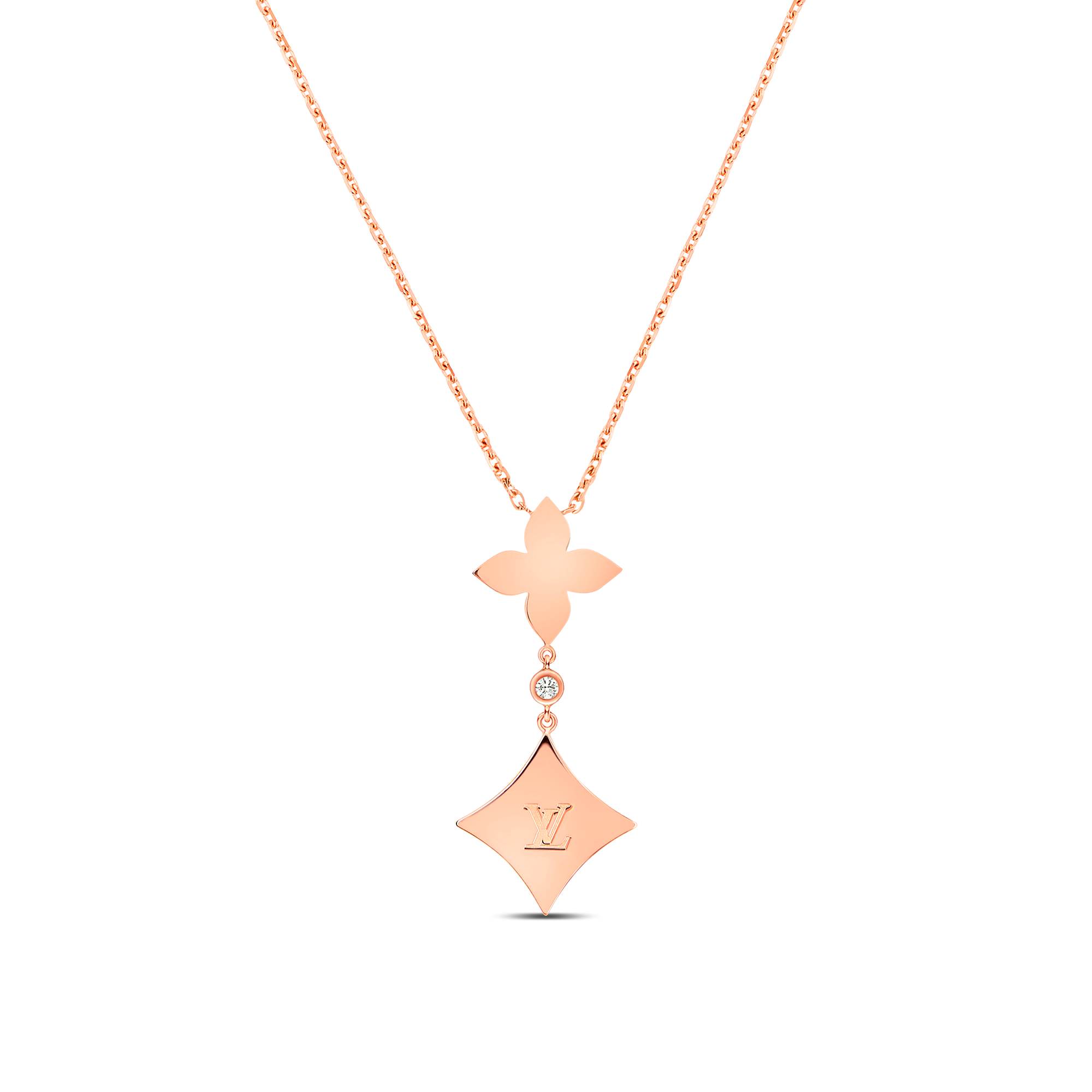 Pendente Color Blossom Double Star, oro rosa, madreperla bianca e diamanti  Gioielli Categorie Collane e Ciondoli | LOUIS VUITTON (Zoom prodotto)