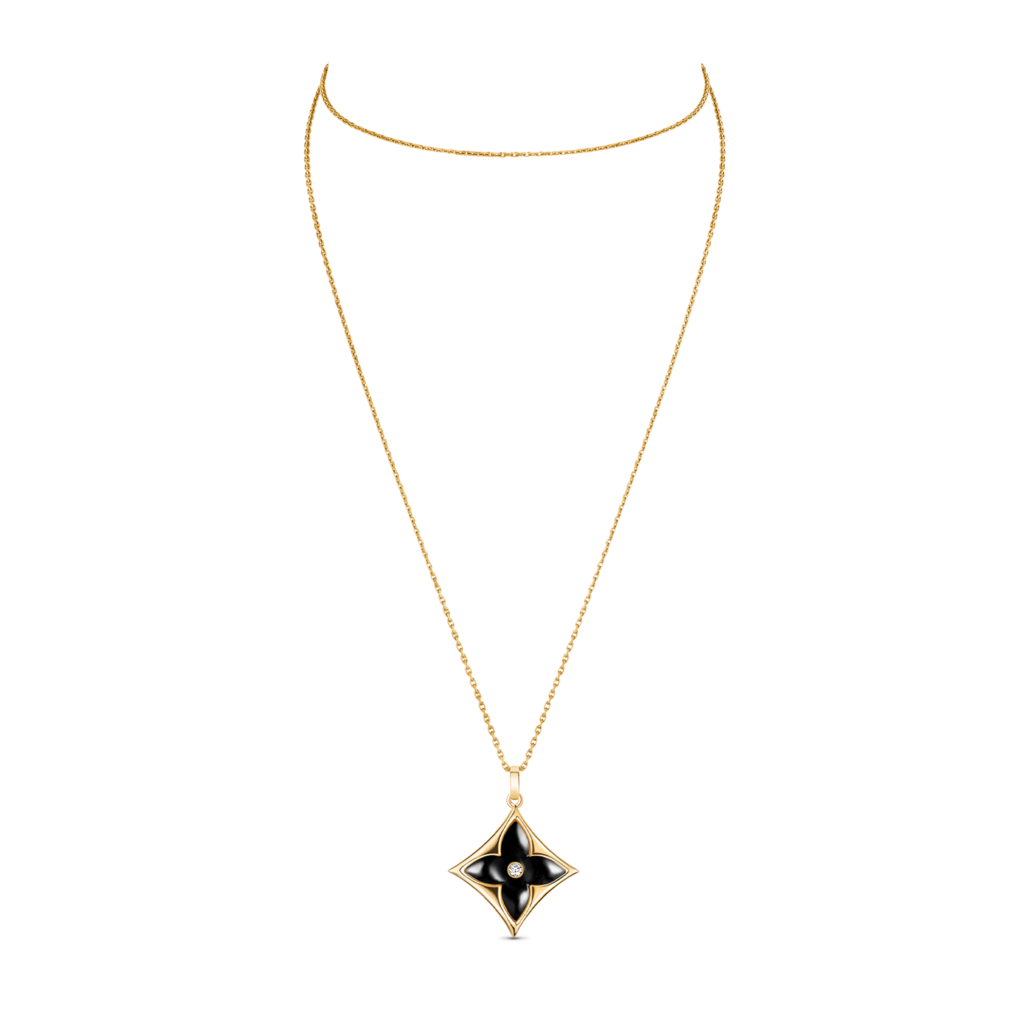 Pendente Color Blossom XL in oro giallo, onice e diamante  Gioielli Categorie Collane e Ciondoli | LOUIS VUITTON (Zoom prodotto)