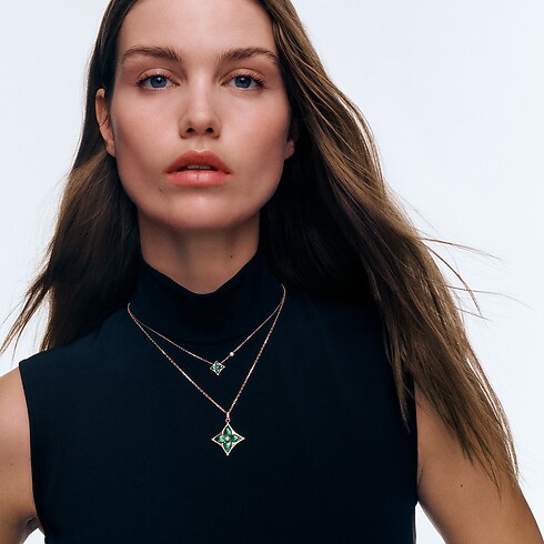 Pendente Color Blossom XL, oro rosa, malachite e diamante Gioielli Categorie Collane e Ciondoli | LOUIS VUITTON (Zoom prodotto)