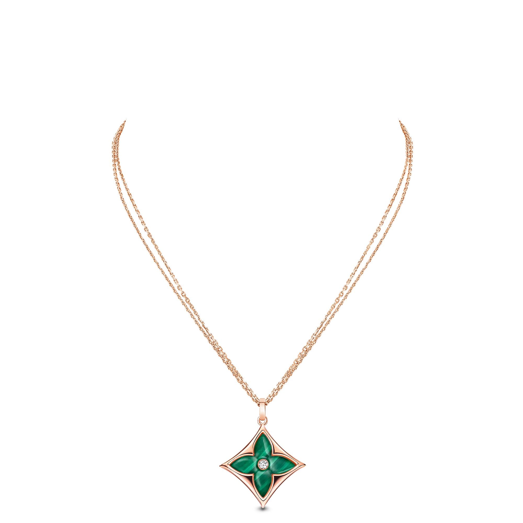 Pendente Color Blossom XL, oro rosa, malachite e diamante  Gioielli Categorie Collane e Ciondoli | LOUIS VUITTON (Zoom prodotto)
