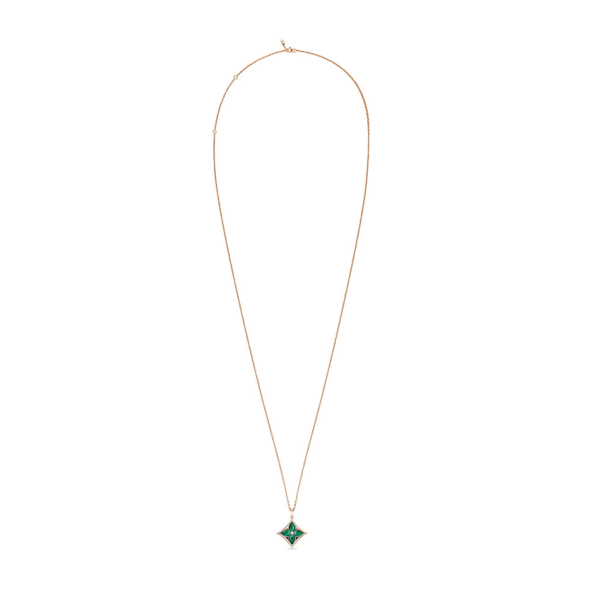 Pendente Color Blossom XL, oro rosa, malachite e diamante  Gioielli Categorie Collane e Ciondoli | LOUIS VUITTON (Zoom prodotto)