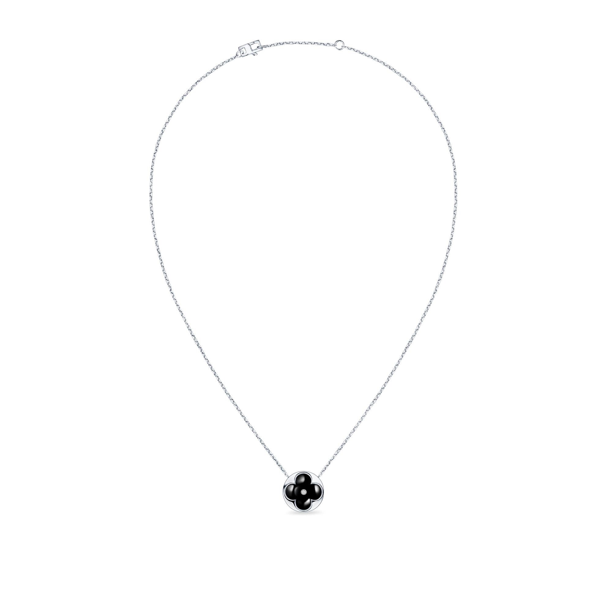Pendente Diamond Sun Blossom, Oro Bianco, Onice E Diamante  Gioielli Categorie Tutta la Gioielleria | LOUIS VUITTON (Zoom prodotto)