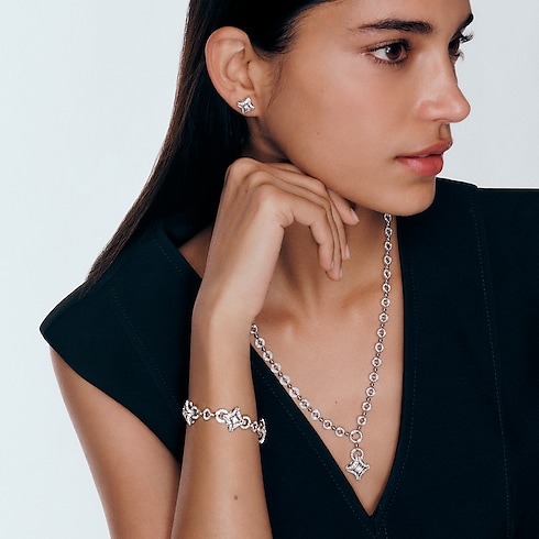 Pendente Ever Blossom, oro bianco e diamanti Les Extraordinaires Gioielli Collane e Ciondoli | LOUIS VUITTON (Zoom prodotto)