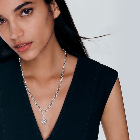 Pendente Ever Blossom, oro bianco e diamanti Les Extraordinaires Gioielli Collane e Ciondoli | LOUIS VUITTON (Zoom prodotto)