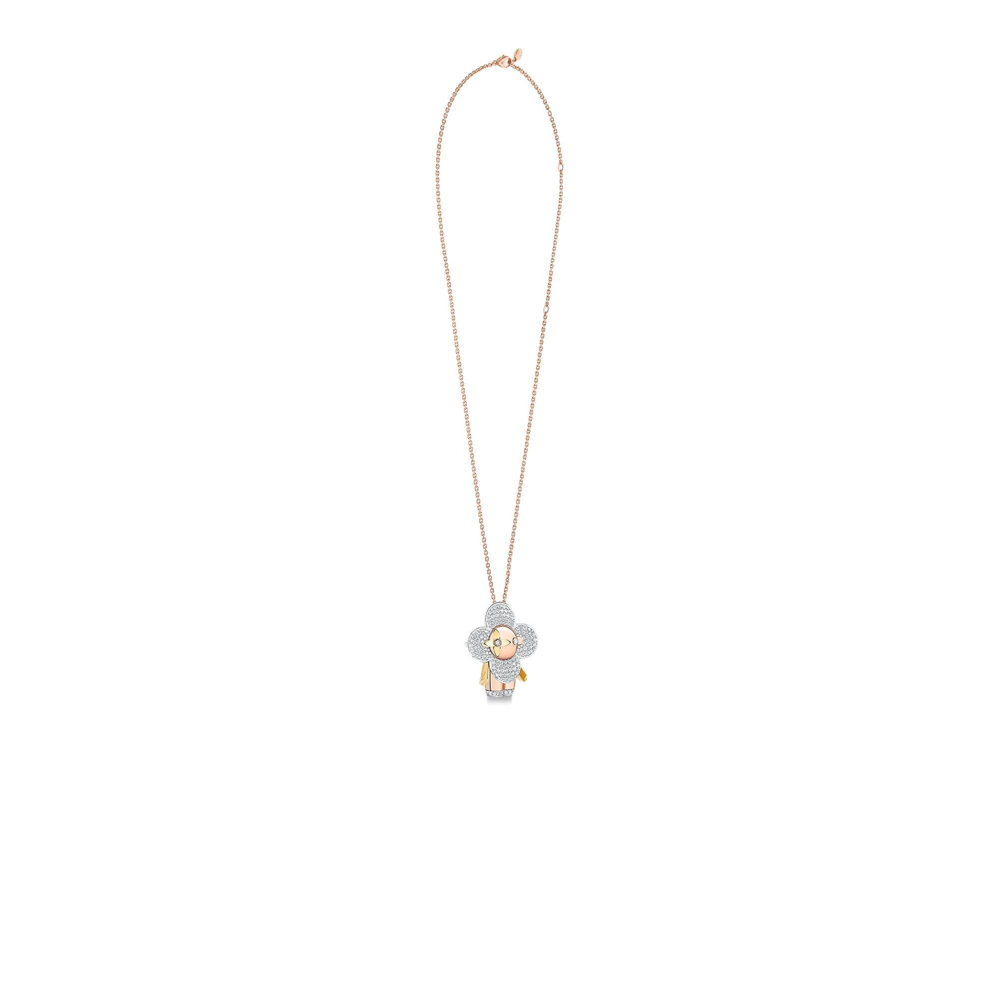 Pendente grande Vivienne in oro giallo, bianco e rosa con pavé di diamanti  Gioielli Categorie Collane e Ciondoli | LOUIS VUITTON (Zoom prodotto)