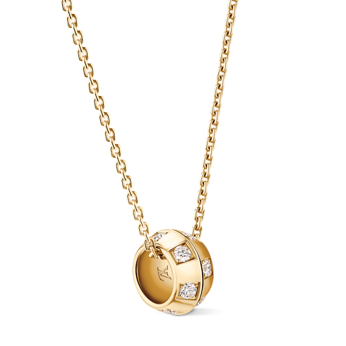 Pendente Le Damier de Louis Vuitton, oro giallo e diamanti Gioielli Categorie Collane e Ciondoli | LOUIS VUITTON (Zoom prodotto)