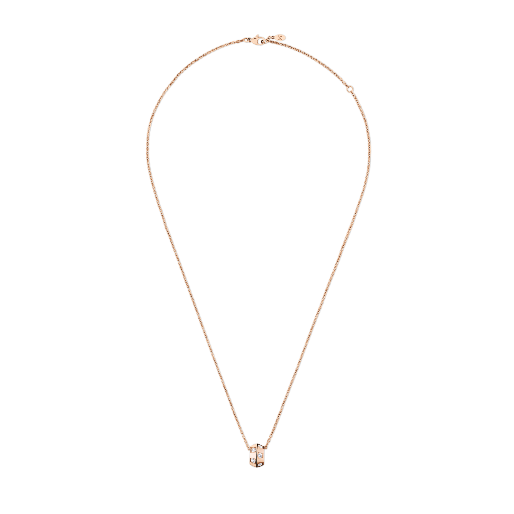 Pendente Le Damier de Louis Vuitton, oro rosa e diamanti  Gioielli Categorie Collane e Ciondoli | LOUIS VUITTON (Zoom prodotto)