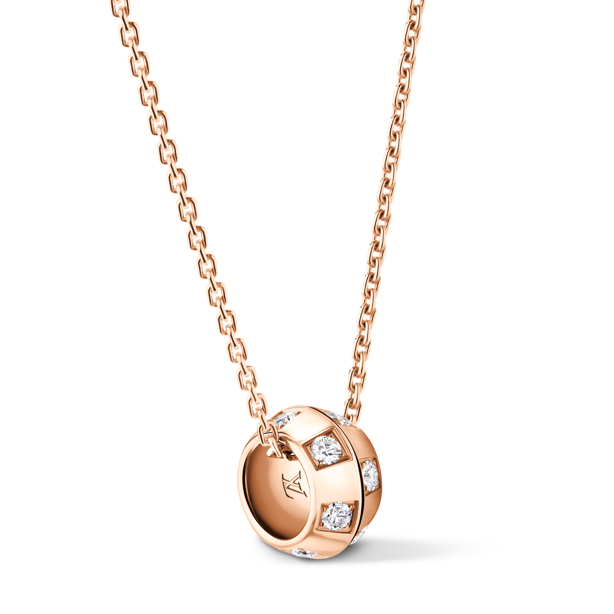 Pendente Le Damier de Louis Vuitton, oro rosa e diamanti  Gioielli Categorie Collane e Ciondoli | LOUIS VUITTON (Zoom prodotto)