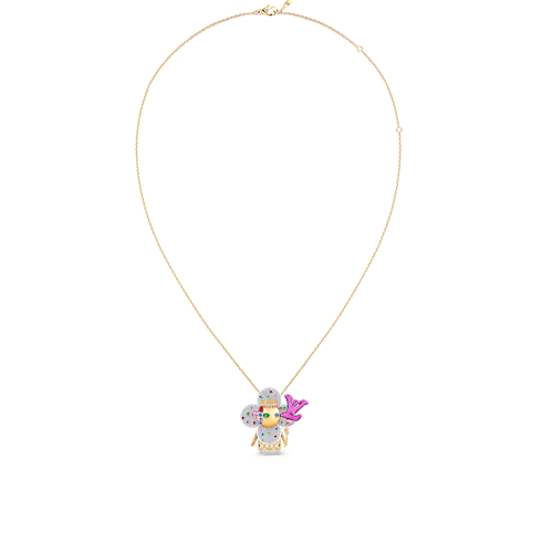 Pendente Vivienne Celebration, oro giallo e bianco, titanio, diamanti e gemme colorate Gioielli Categorie Collane e Ciondoli | LOUIS VUITTON (Zoom prodotto)