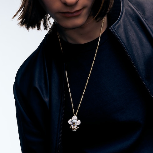 Pendente Vivienne Dog, oro giallo, oro bianco, smalto, diamanti e gemme colorate Les Extraordinaires Gioielli Collane e Ciondoli | LOUIS VUITTON (Zoom prodotto)