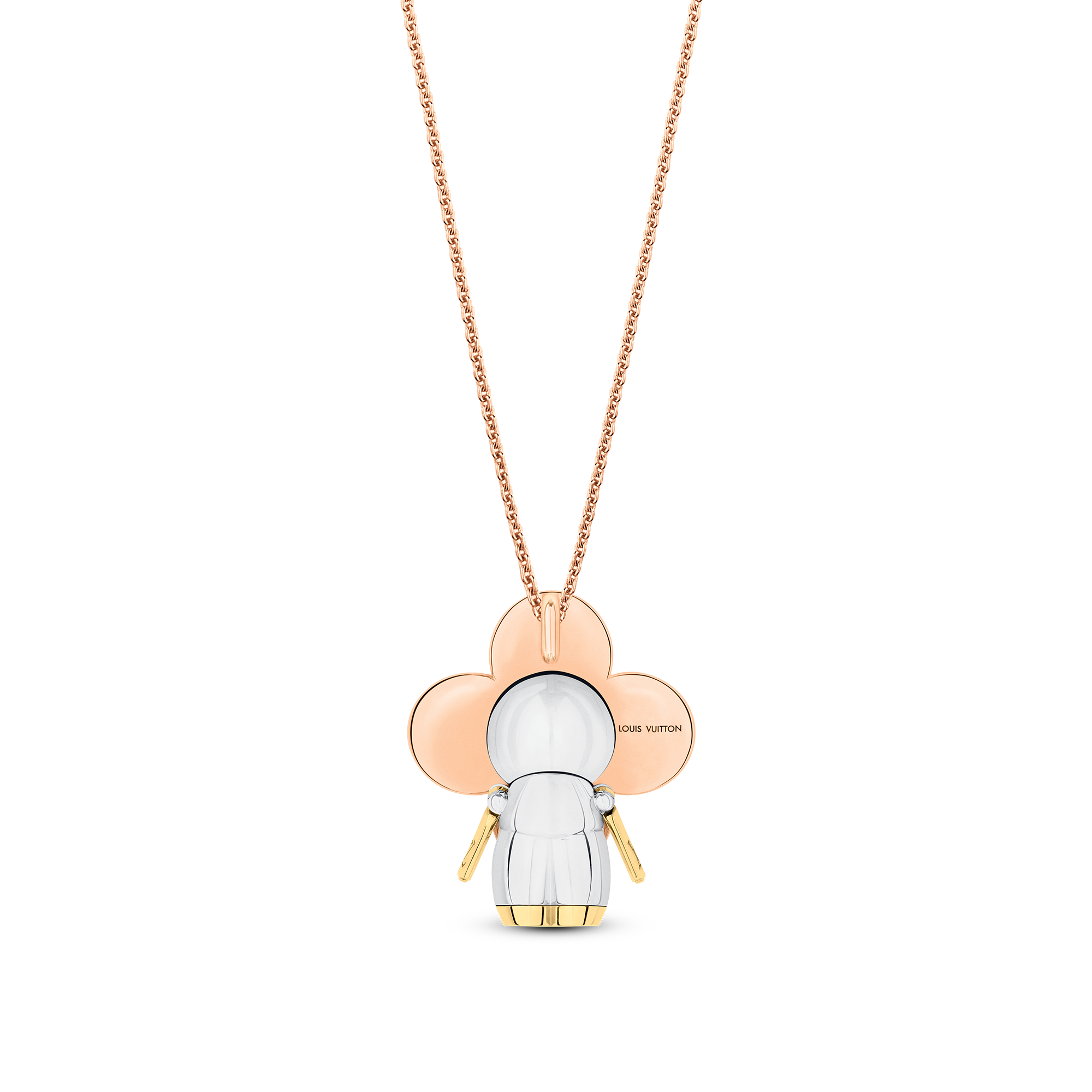 Pendente Vivienne in oro giallo, bianco e rosa con diamanti  Gioielli Categorie Collane e Ciondoli | LOUIS VUITTON (Zoom prodotto)