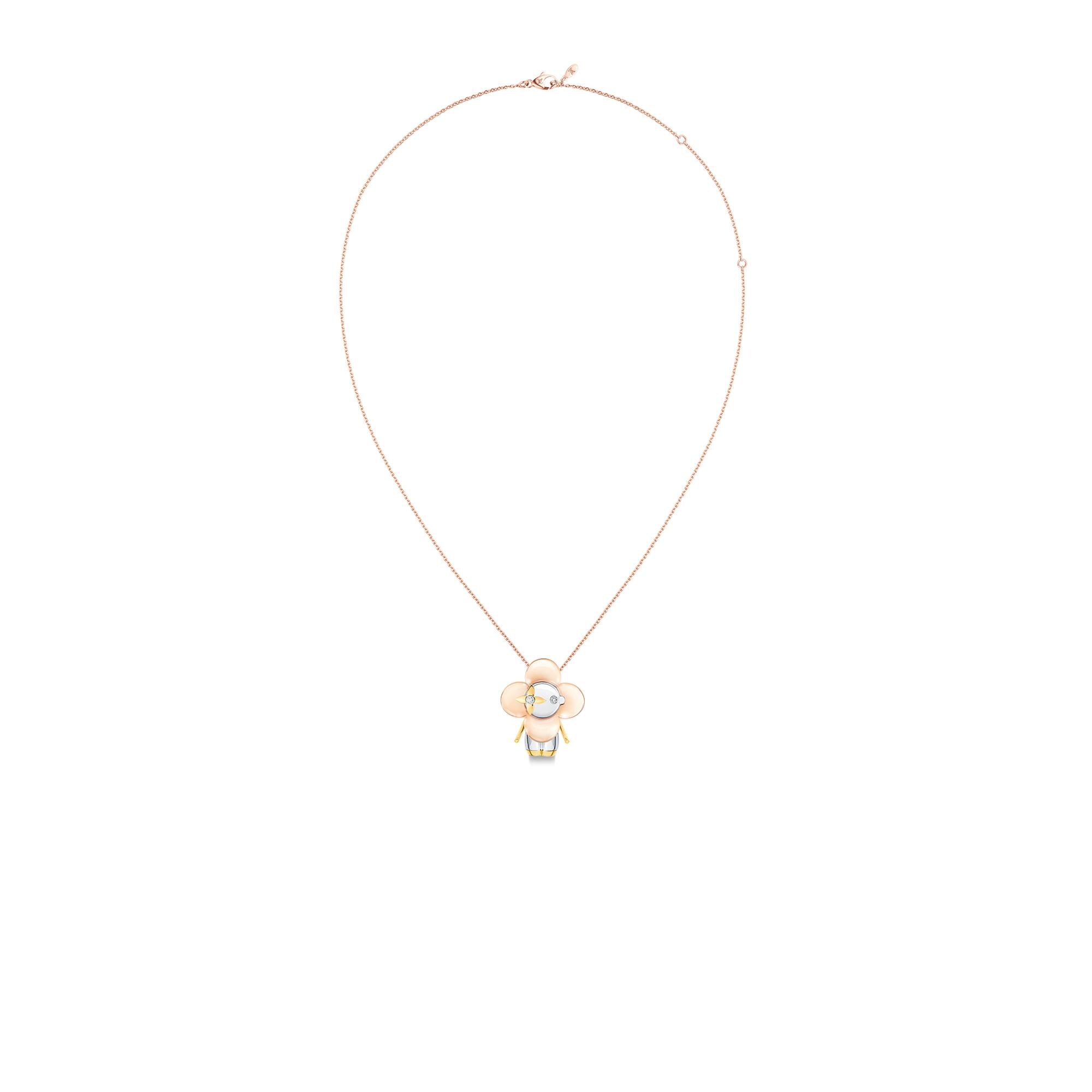 Pendente Vivienne in oro giallo, bianco e rosa con diamanti  Gioielli Categorie Collane e Ciondoli | LOUIS VUITTON (Zoom prodotto)