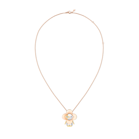 Pendente Vivienne in oro giallo, bianco e rosa con diamanti Gioielli Categorie Collane e Ciondoli | LOUIS VUITTON (Zoom prodotto)