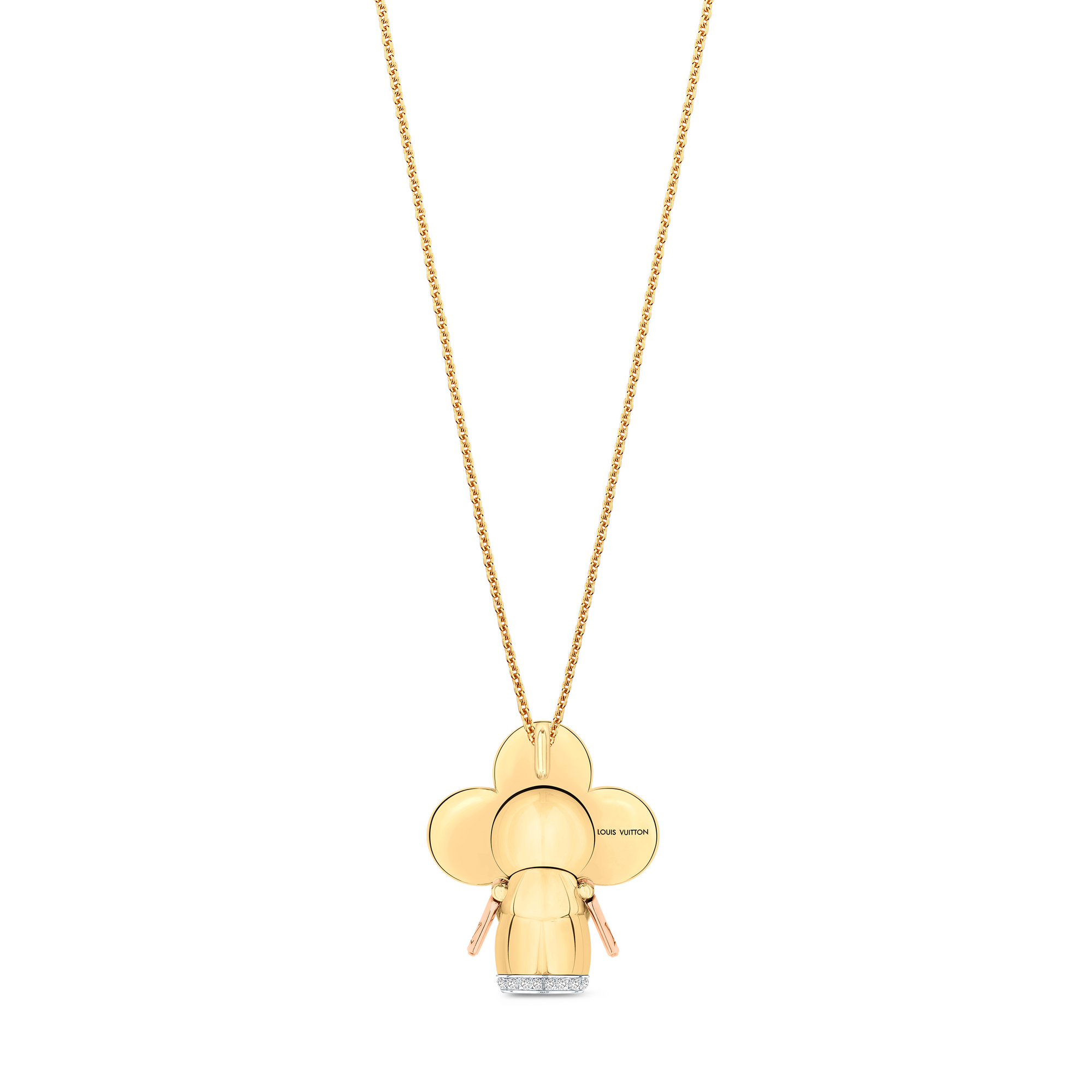 Pendente Vivienne in oro giallo, bianco e rosa, smalto rosso e diamanti  Gioielli Categorie Collane e Ciondoli | LOUIS VUITTON (Zoom prodotto)
