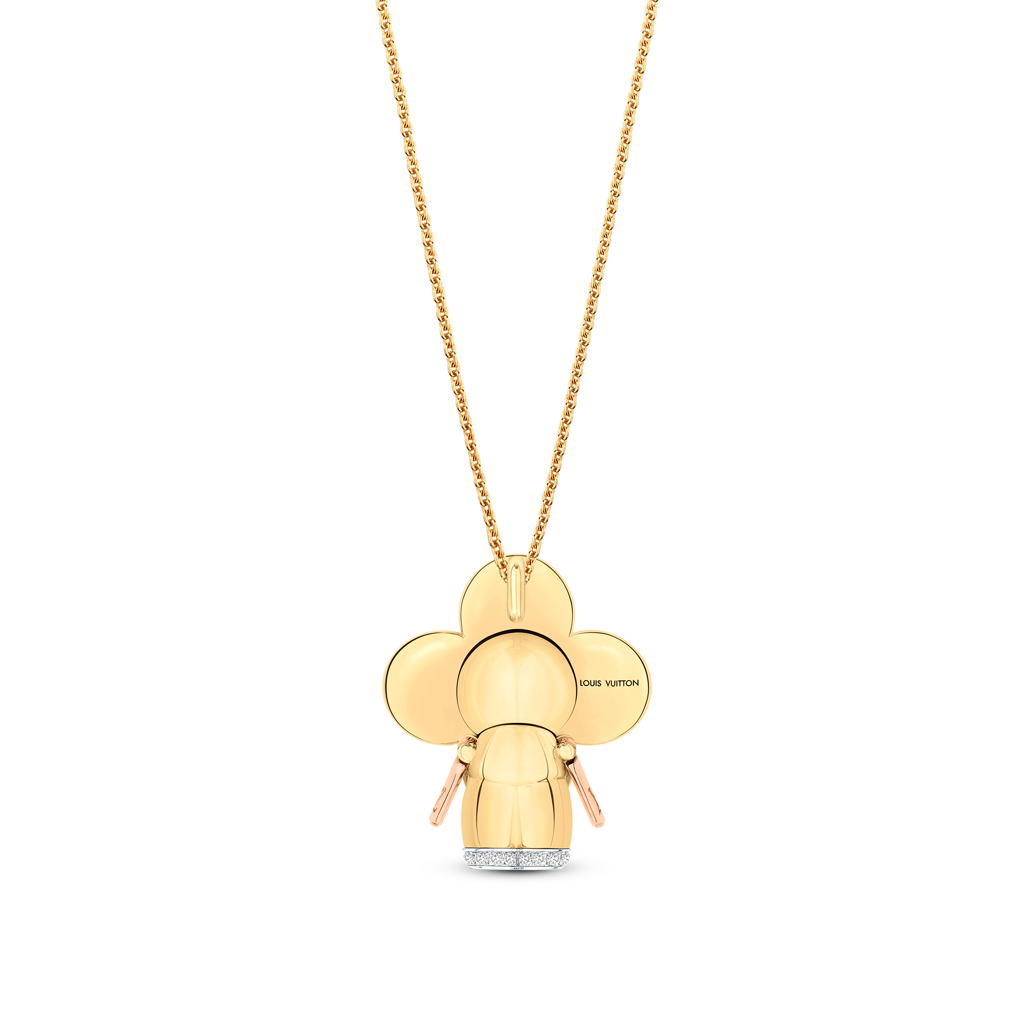 Pendente Vivienne in oro giallo, bianco e rosa, smalto rosso e diamanti  Gioielli Categorie Collane e Ciondoli | LOUIS VUITTON (Zoom prodotto)