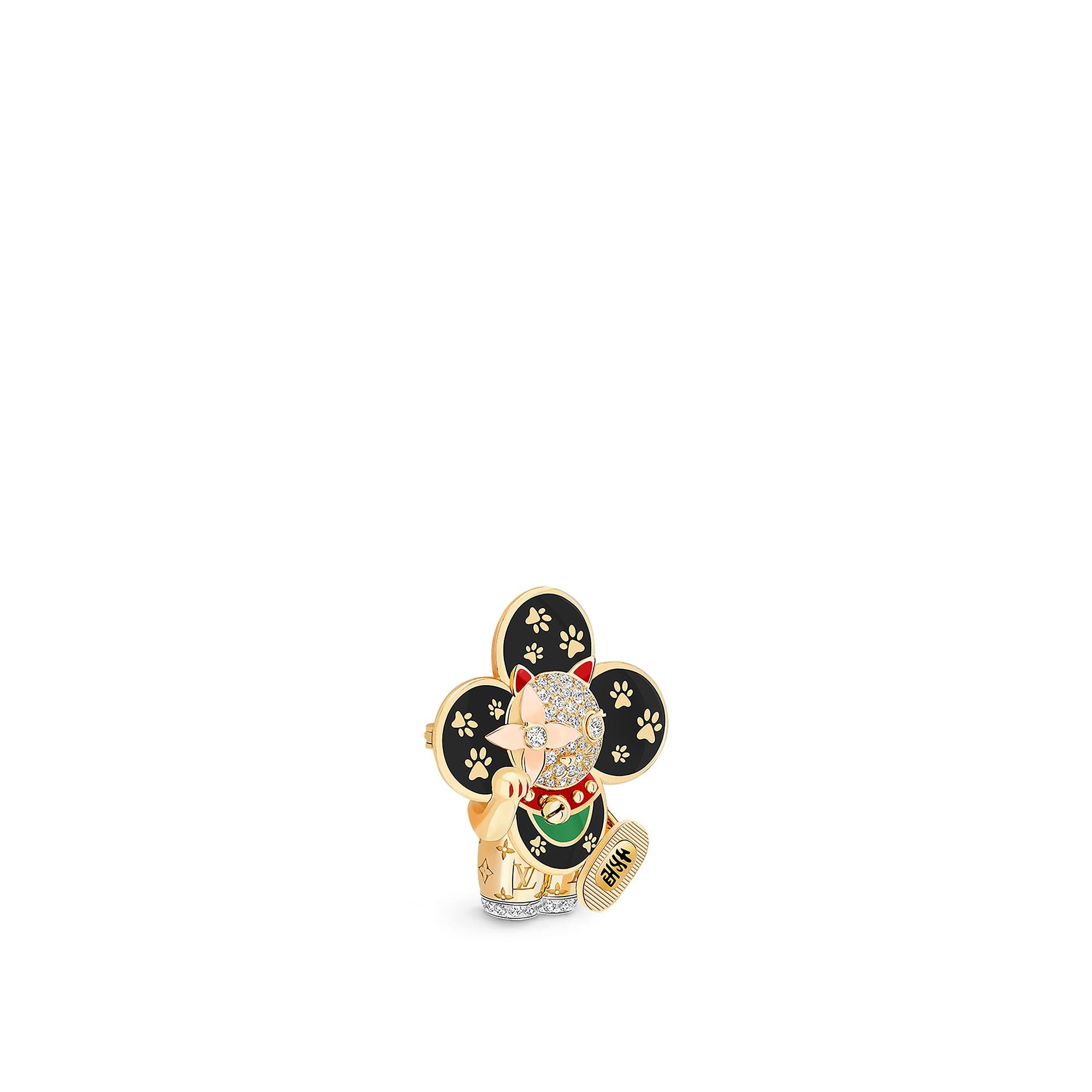 Pendente Vivienne Maneki Neko, oro giallo, oro bianco, oro rosa, smalto e diamanti  Gioielli Categorie Collane e Ciondoli | LOUIS VUITTON (Zoom prodotto)