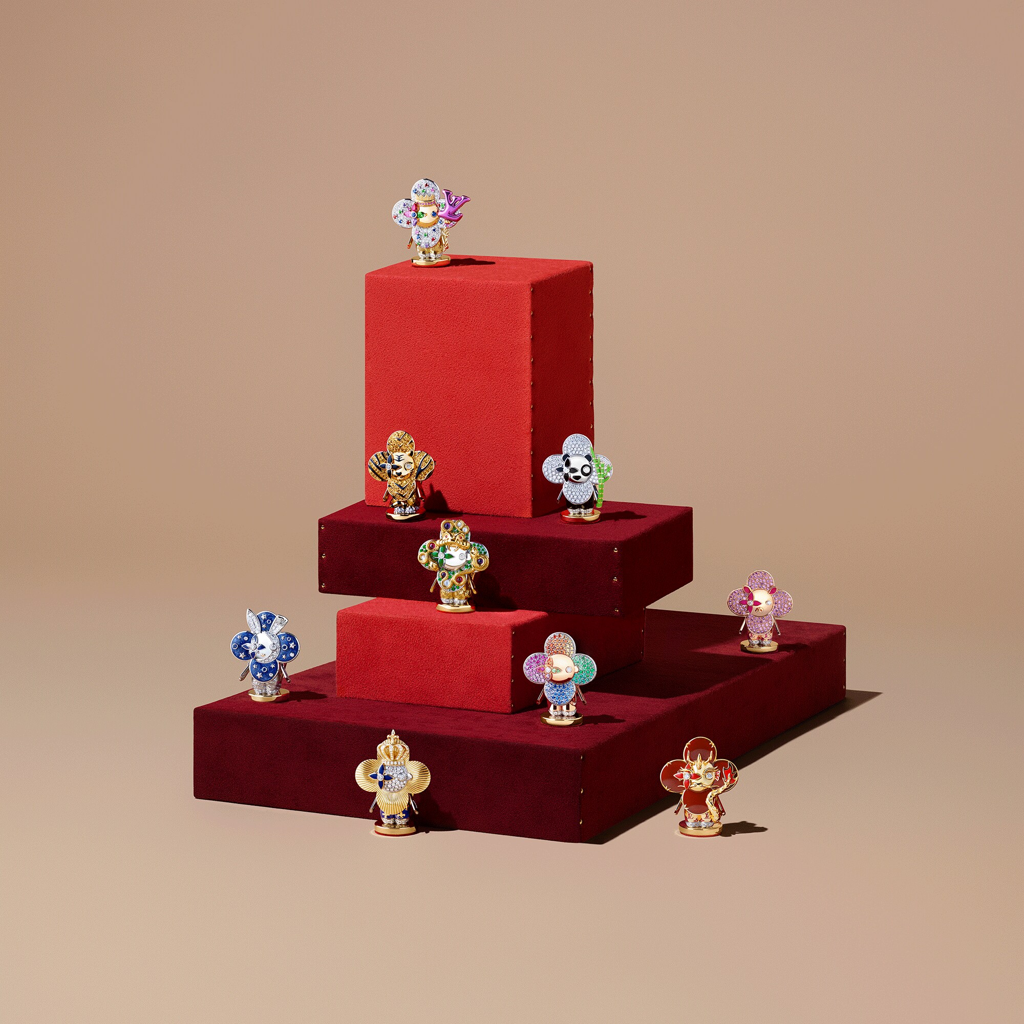 Pendente Vivienne Panda, oro bianco, oro giallo, onice, smalto e diamanti  Gioielli Categorie Tutta la Gioielleria | LOUIS VUITTON (Zoom prodotto)