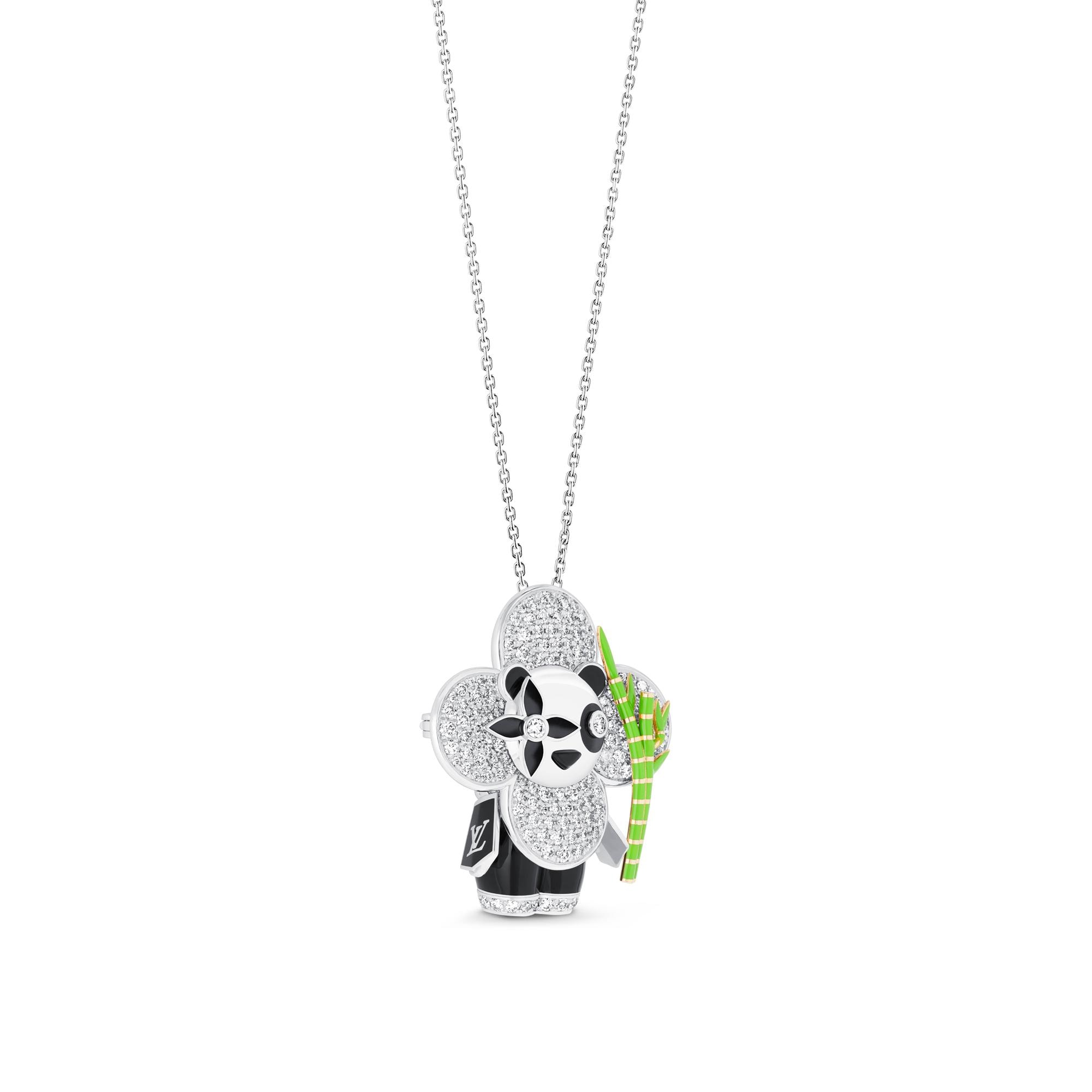 Pendente Vivienne Panda, oro bianco, oro giallo, onice, smalto e diamanti  Gioielli Categorie Tutta la Gioielleria | LOUIS VUITTON (Zoom prodotto)