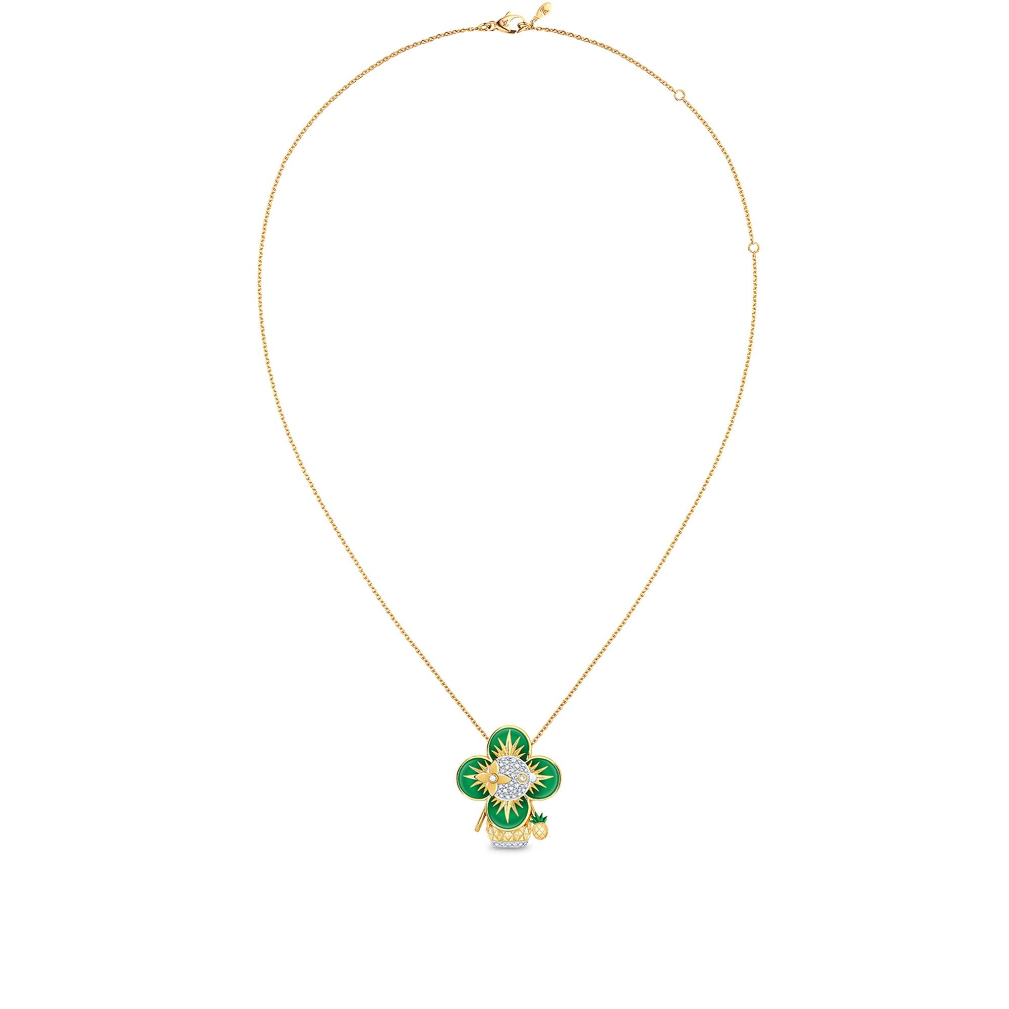 Pendente Vivienne Pineapple, oro giallo, oro bianco, smalto e diamanti  Gioielli Categorie Collane e Ciondoli | LOUIS VUITTON (Zoom prodotto)