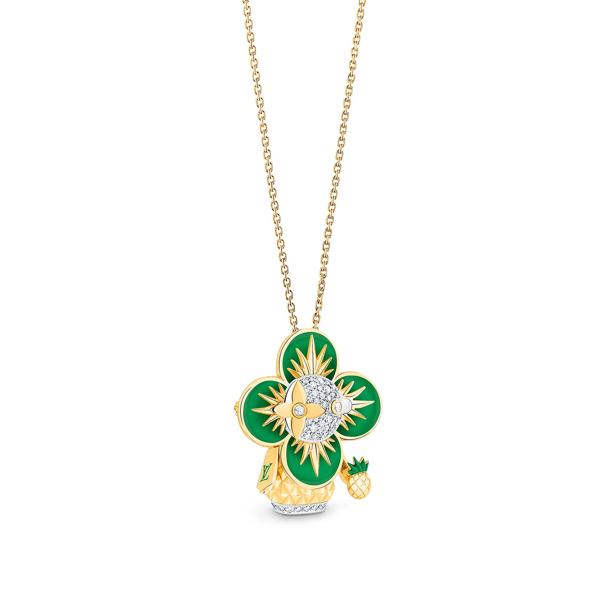 Pendente Vivienne Pineapple, oro giallo, oro bianco, smalto e diamanti  Gioielli Categorie Collane e Ciondoli | LOUIS VUITTON (Zoom prodotto)