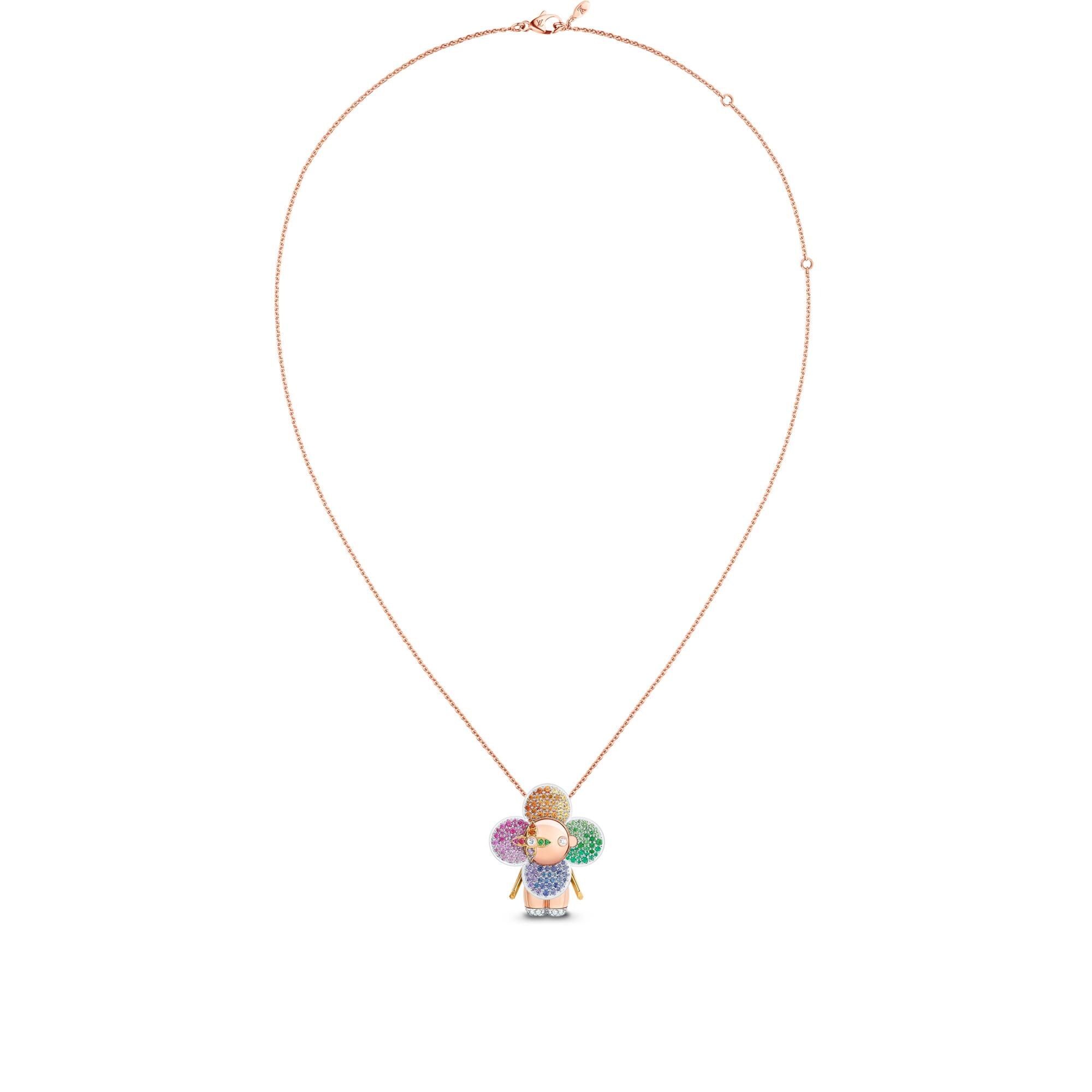 Pendente Vivienne Rainbow, oro bianco, giallo e rosa, diamanti e gemme colorate  Gioielli Categorie Tutta la Gioielleria | LOUIS VUITTON (Zoom prodotto)