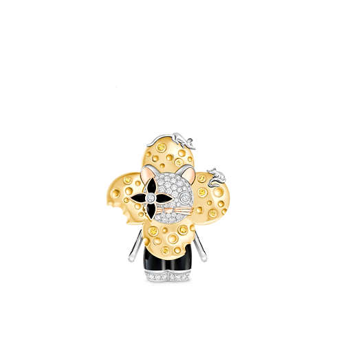 Pendente Vivienne Rat, oro giallo, oro bianco, oro rosa, smalto, diamanti e gemme colorate Les Extraordinaires Gioielli Collane e Ciondoli | LOUIS VUITTON (Zoom prodotto)