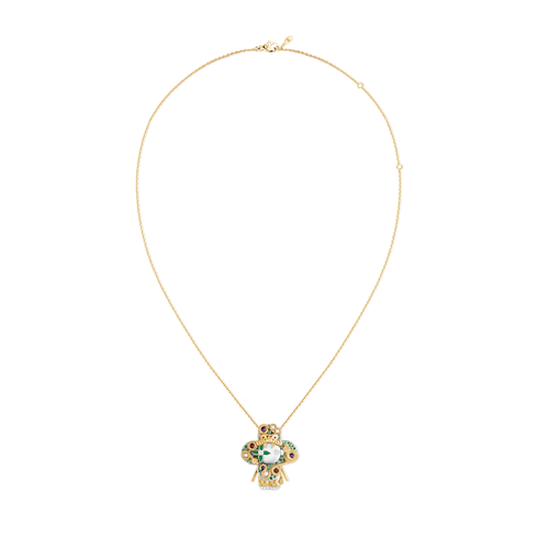 Pendente Vivienne Snake, oro giallo, oro bianco, smalto, diamanti e gemme colorate Les Extraordinaires Gioielli Collane e Ciondoli | LOUIS VUITTON (Zoom prodotto)