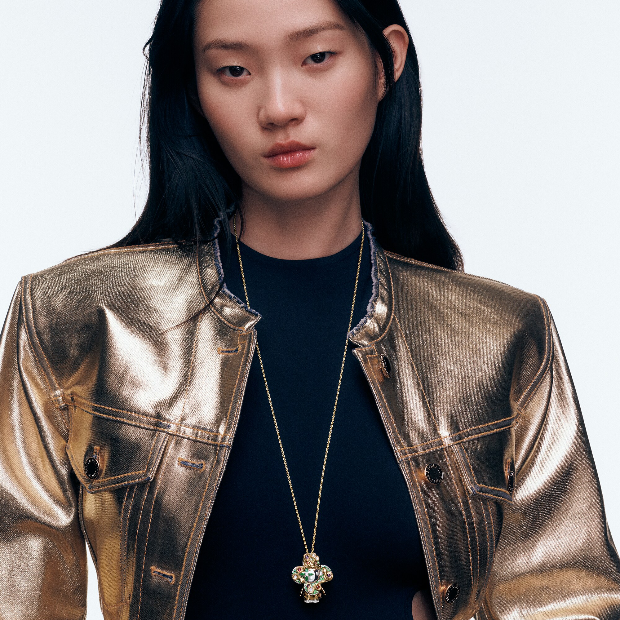 Pendente Vivienne Snake, oro giallo, oro bianco, smalto, diamanti e gemme colorate  Les Extraordinaires Gioielli Collane e Ciondoli | LOUIS VUITTON (Zoom prodotto)