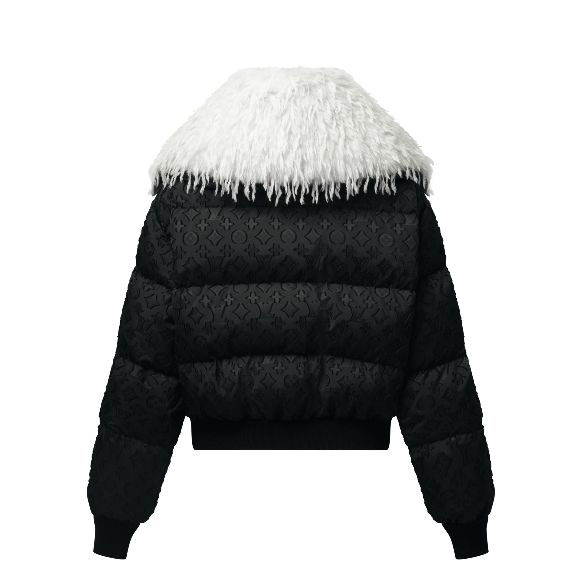 Piumino con colletto di piume  Donna Abbigliamento Cappotti e Giacche | LOUIS VUITTON (Zoom prodotto)