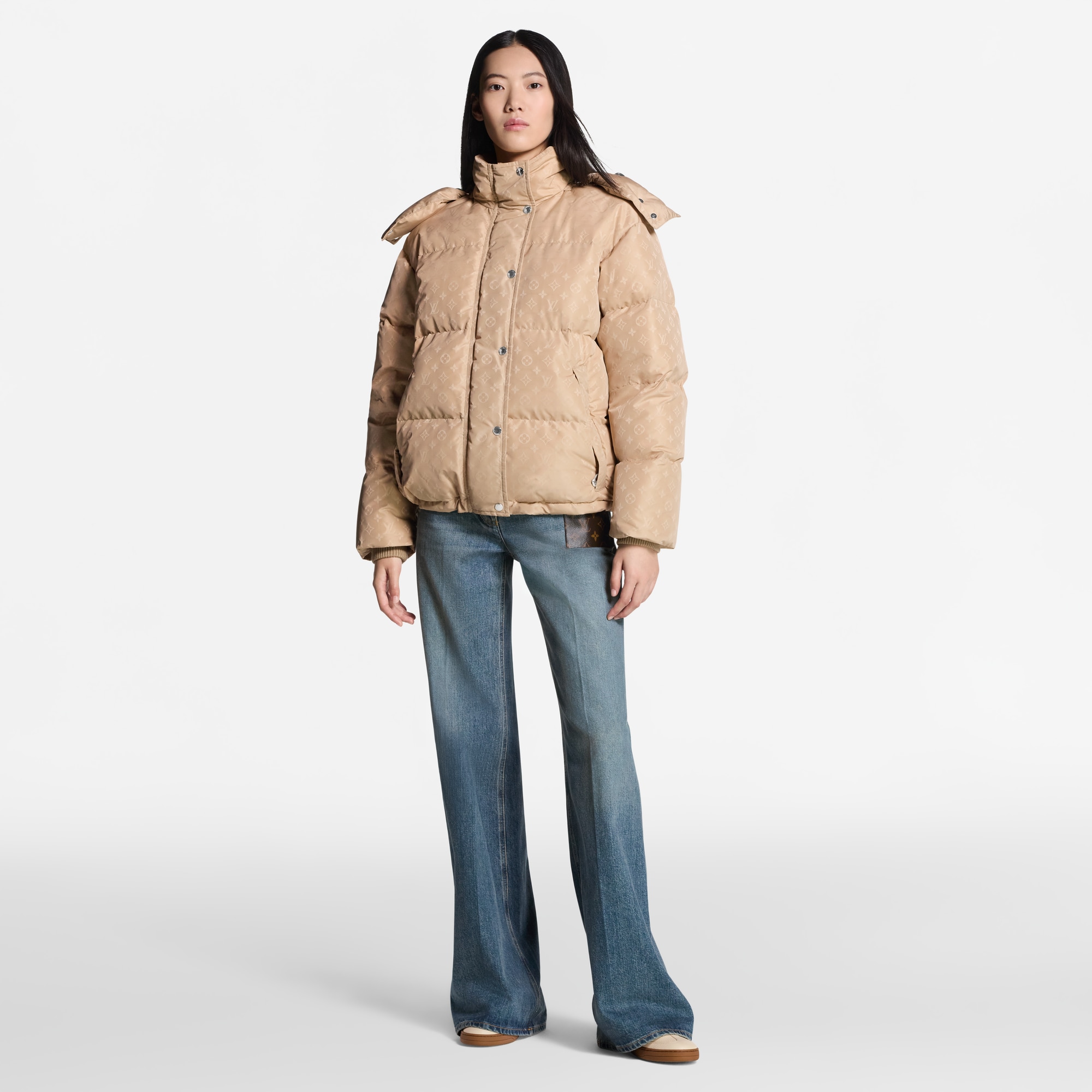 Piumino con motivo Monogram  Donna Abbigliamento Cappotti e Giacche | LOUIS VUITTON (Zoom prodotto)