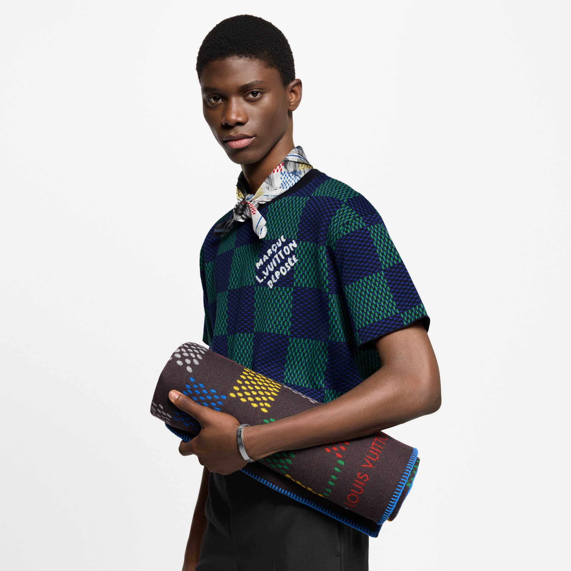 Plaid LV Vers Damier S00 Uomo Accessori Accessori per la Casa | LOUIS VUITTON (Zoom prodotto)