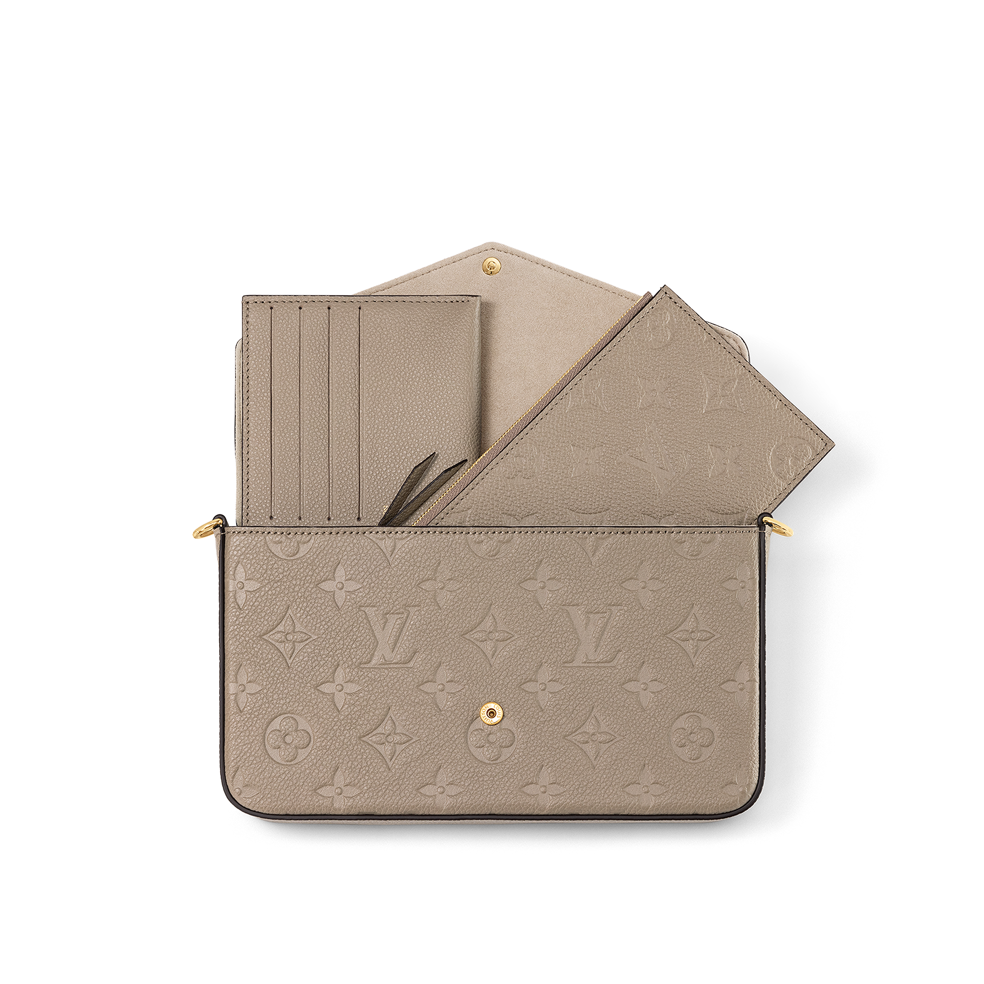 Pochette Félicie Pelle Monogram Empreinte Donna Portafogli e Piccola Pelletteria Mini Borse | LOUIS VUITTON (Zoom prodotto)