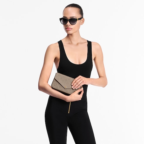 Pochette Félicie Pelle Monogram Empreinte Donna Portafogli e Piccola Pelletteria Mini Borse | LOUIS VUITTON (Zoom prodotto)